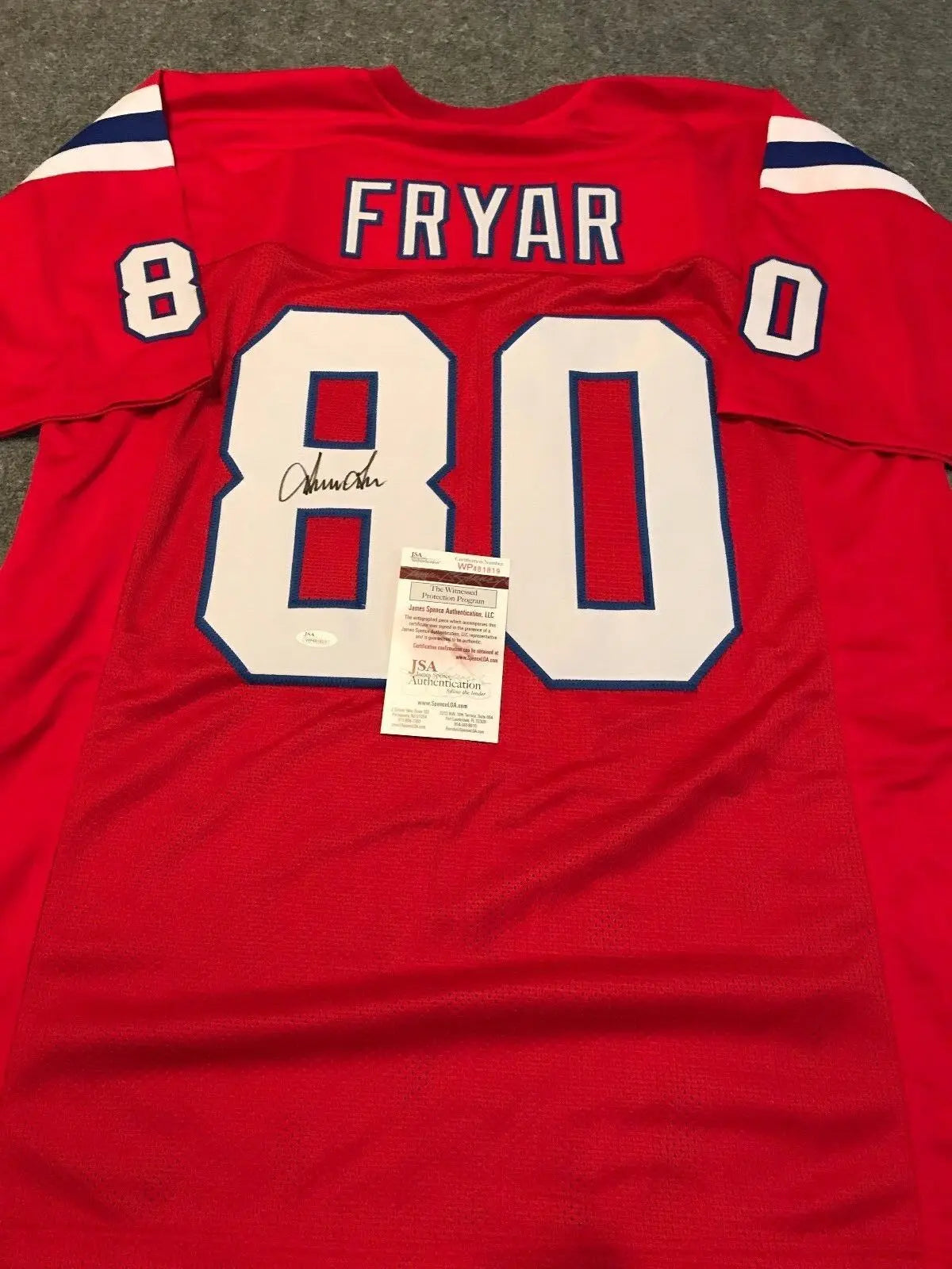 New England Patriots Irving Fryar Autographed Signed Jersey Jsa Coa