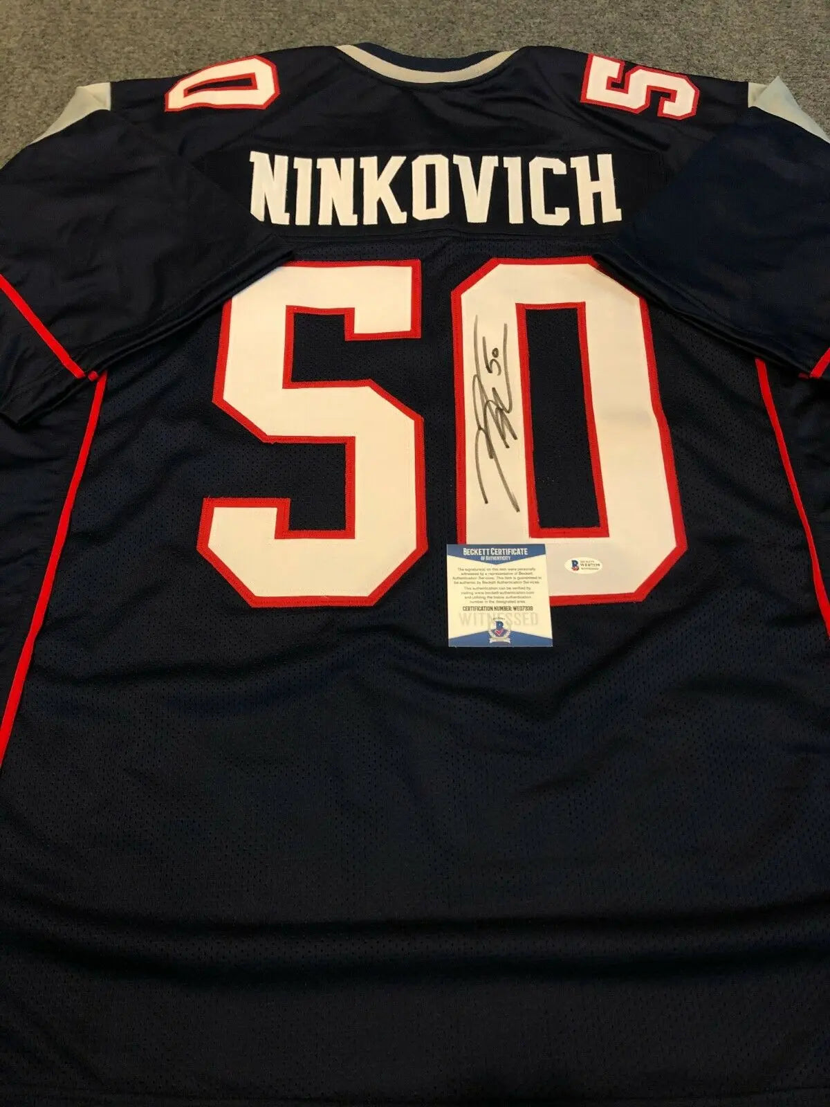 New England Patriots Rob Ninkovich Autographed Signed Jersey Beckett Coa