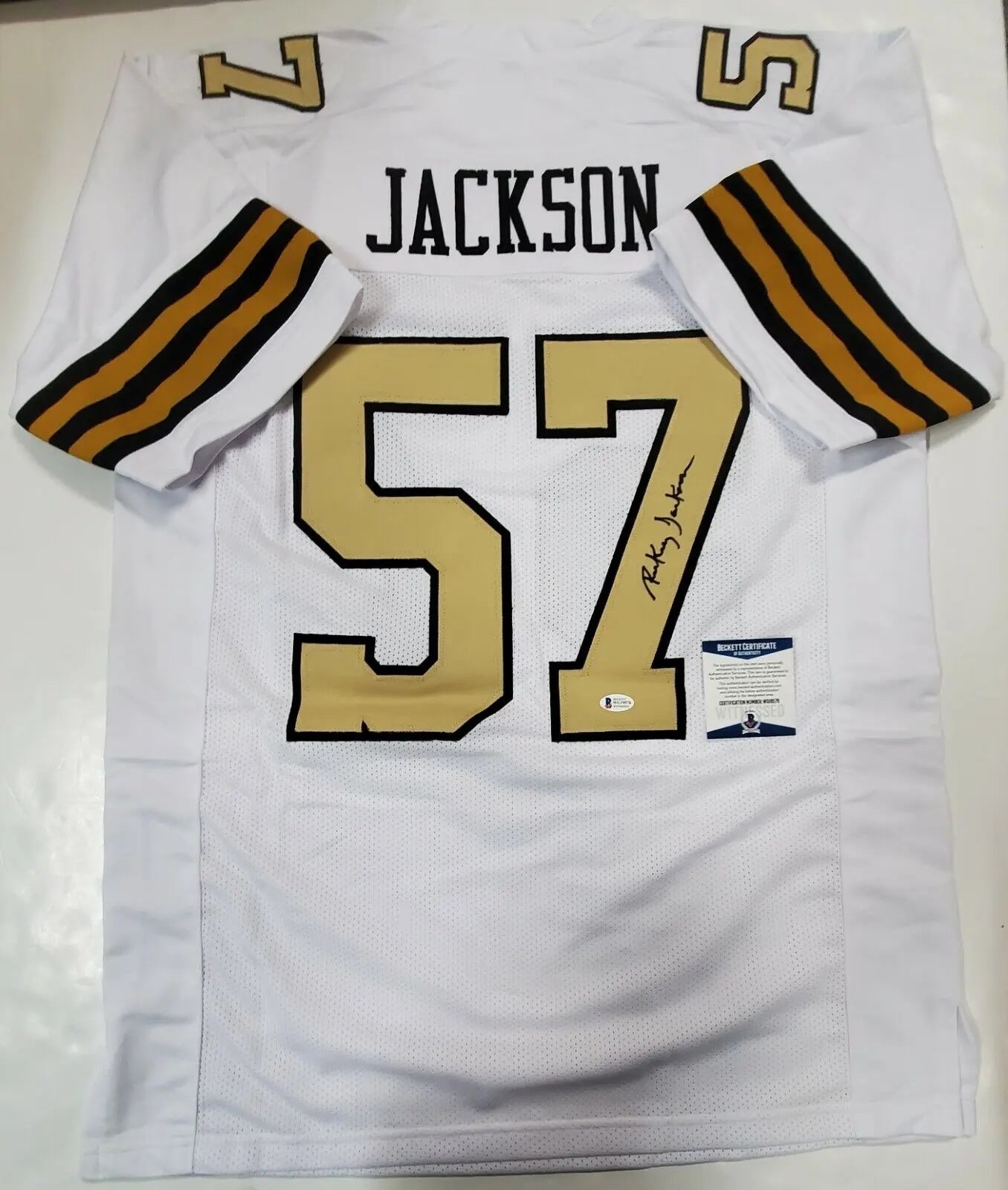 Rickey order Jackson Signed HOF 2010 Inscription New Orleans Color Rush Football Jersey (JSA)