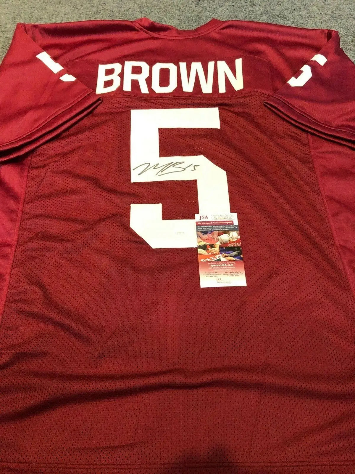 Marquise Brown Signed Jersey (JSA COA)