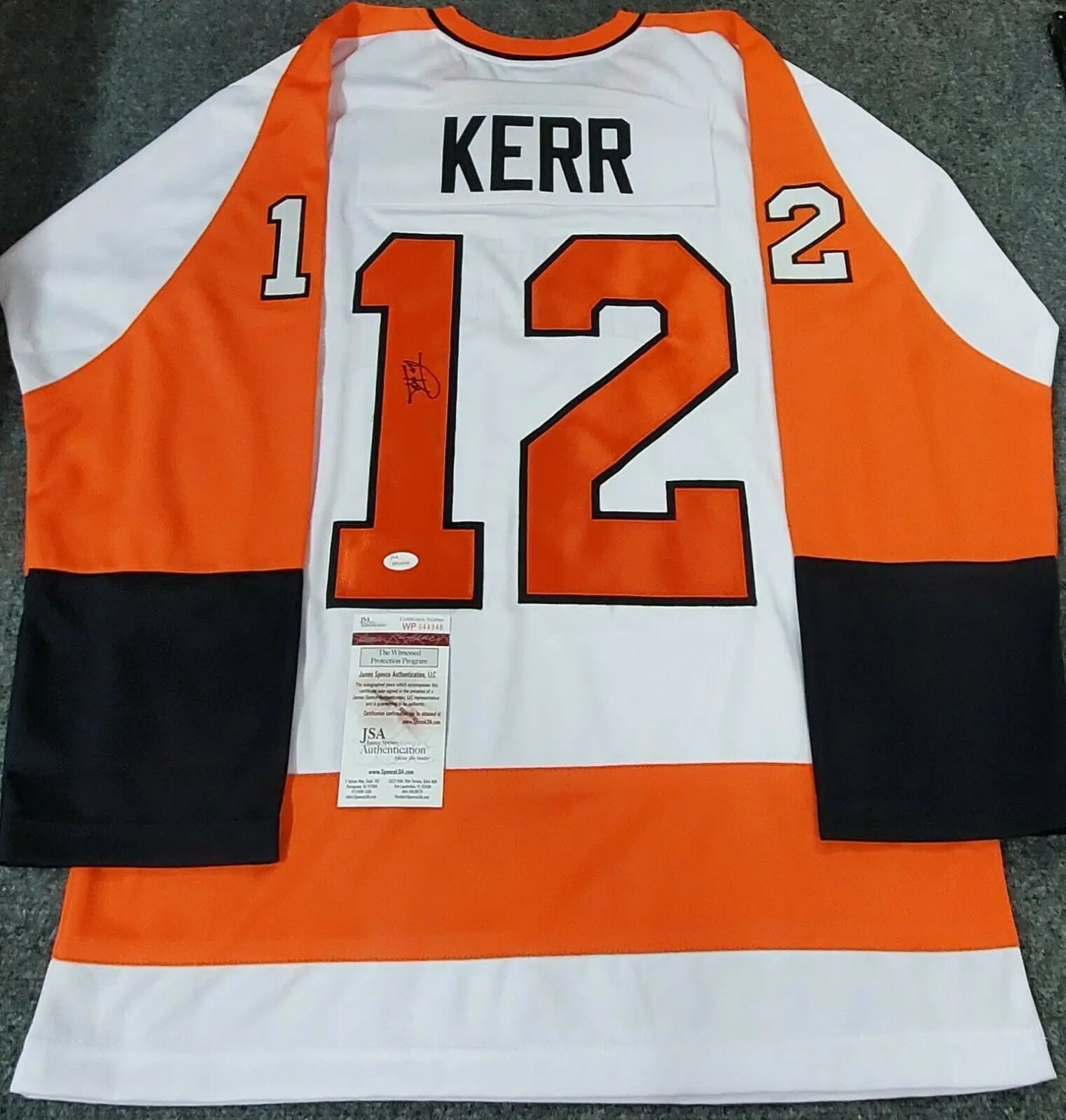 PHILADELPHIA FLYERS TIM KERR AUTOGRAPHED SIGNED JERSEY JSA COA