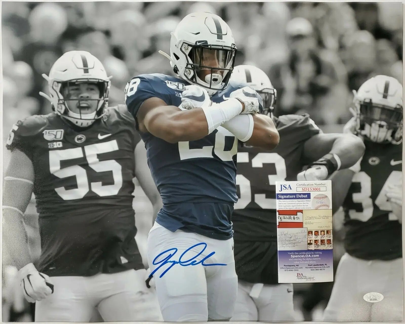 Penn State Odafe Jayson Oweh Autographed Signed Jersey Jsa Coa