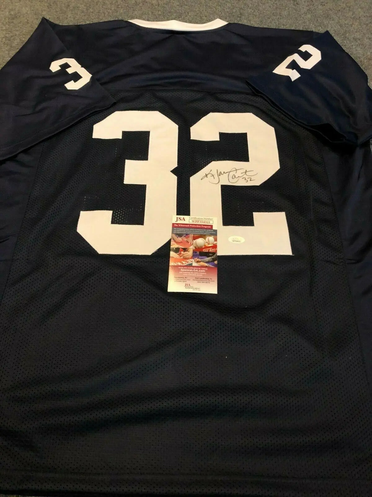 Framed Penn State Ki-Jana Carter Autographed Signed Jersey Jsa Coa – MVP  Authentics