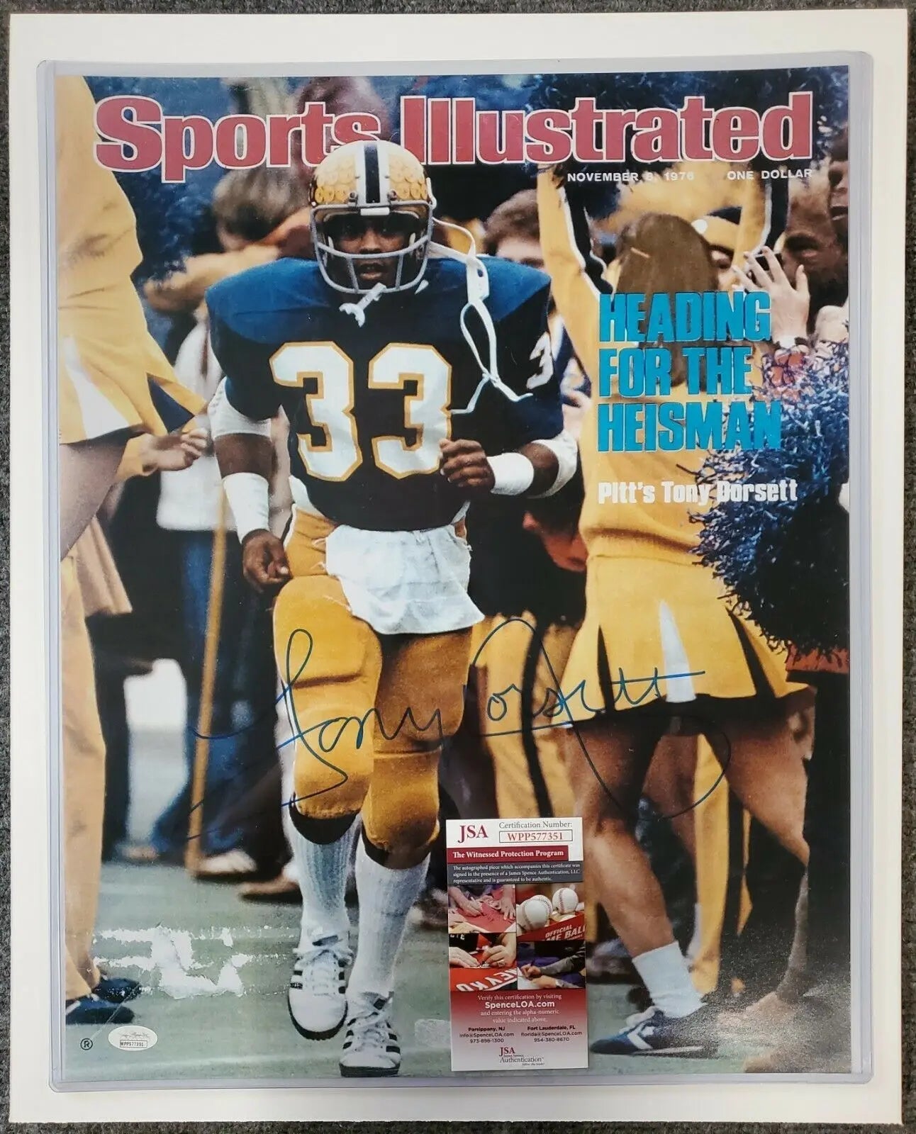 Tony Dorsett Autographed Signed Framed Pittsburgh Panthers 