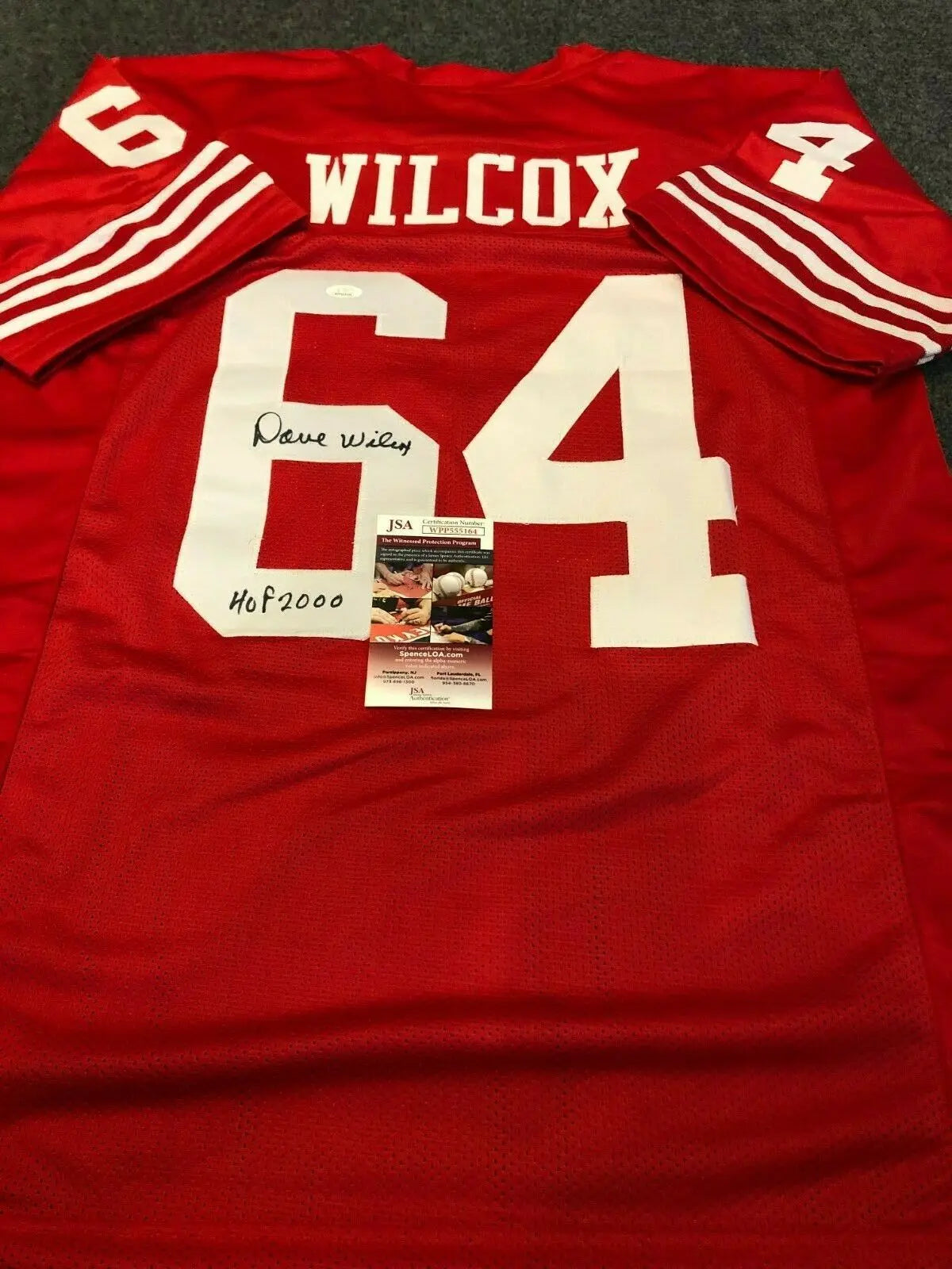 S.F. 49Ers Dave Wilcox Autographed Signed Inscribed Jersey Jsa Coa – MVP  Authentics