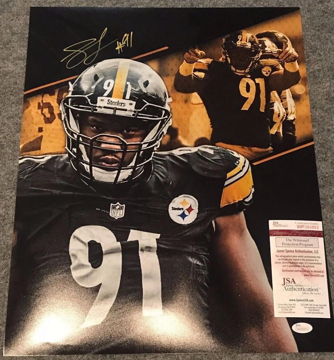 STEPHON TUITT AUTOGRAPHED SIGNED PITTSBURGH STEELERS JERSEY JSA