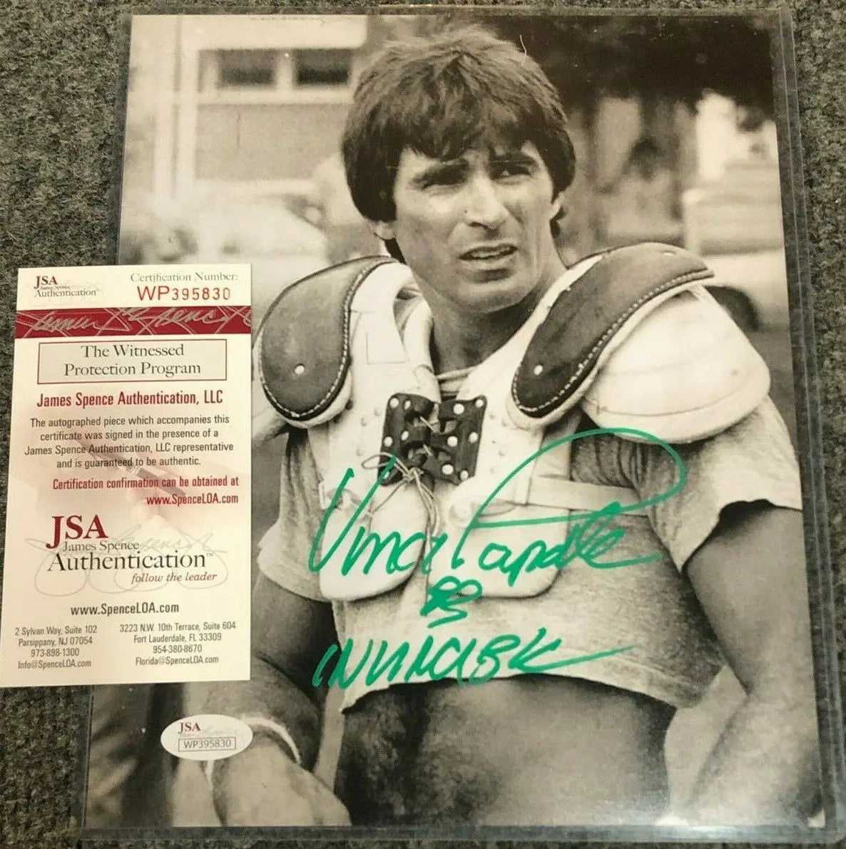 Vince Papale Signed Eagles 8x10 Photo Inscribed An Invincible