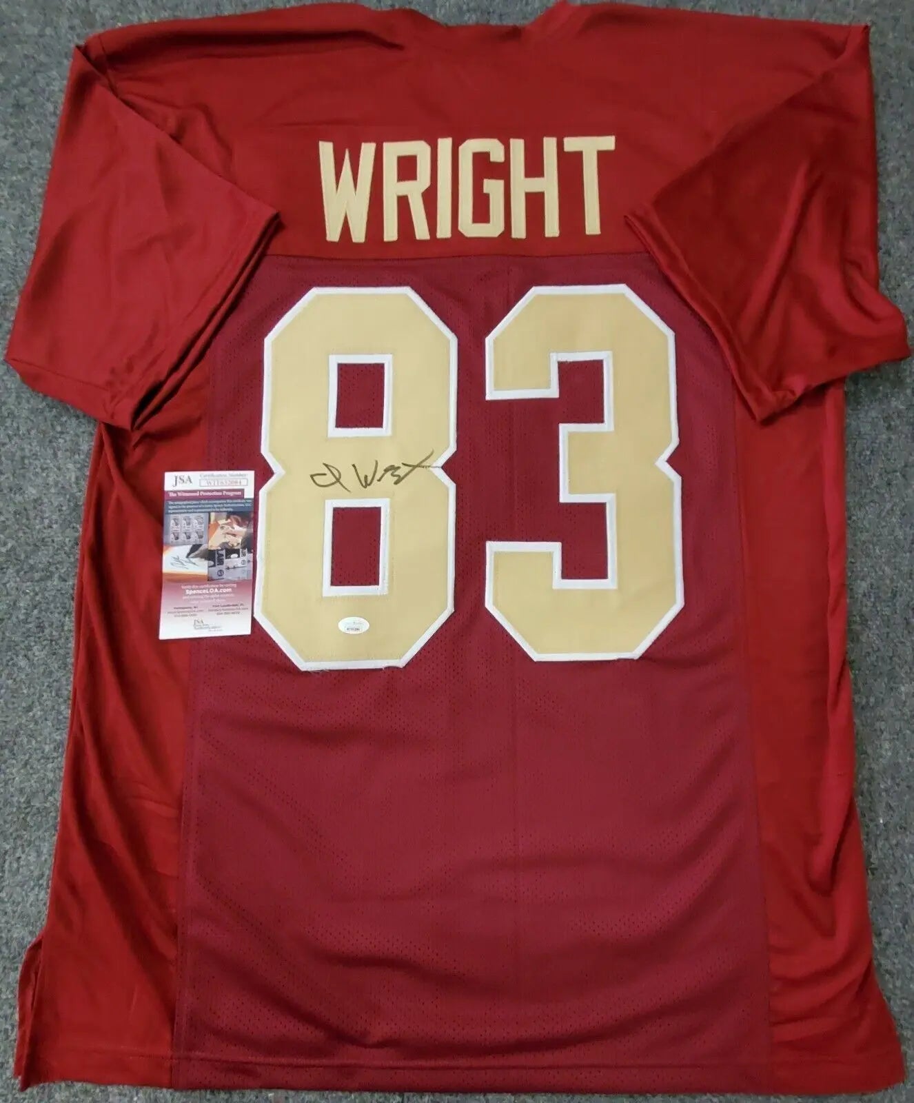 Isaiah Wright Autographed Signed Washington Football Team Jersey (JSA COA)  Rookie Reciever