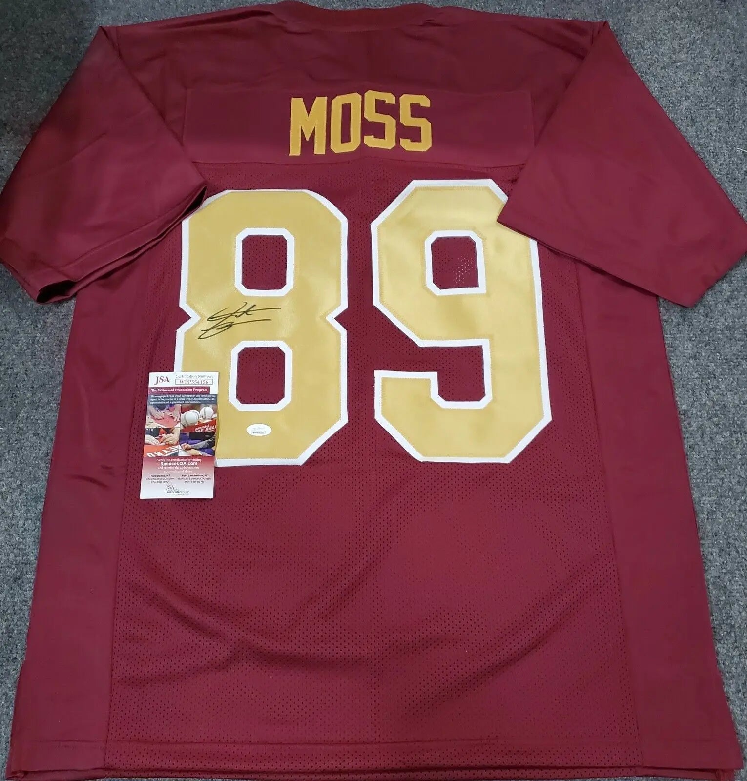 Redskins store moss jersey