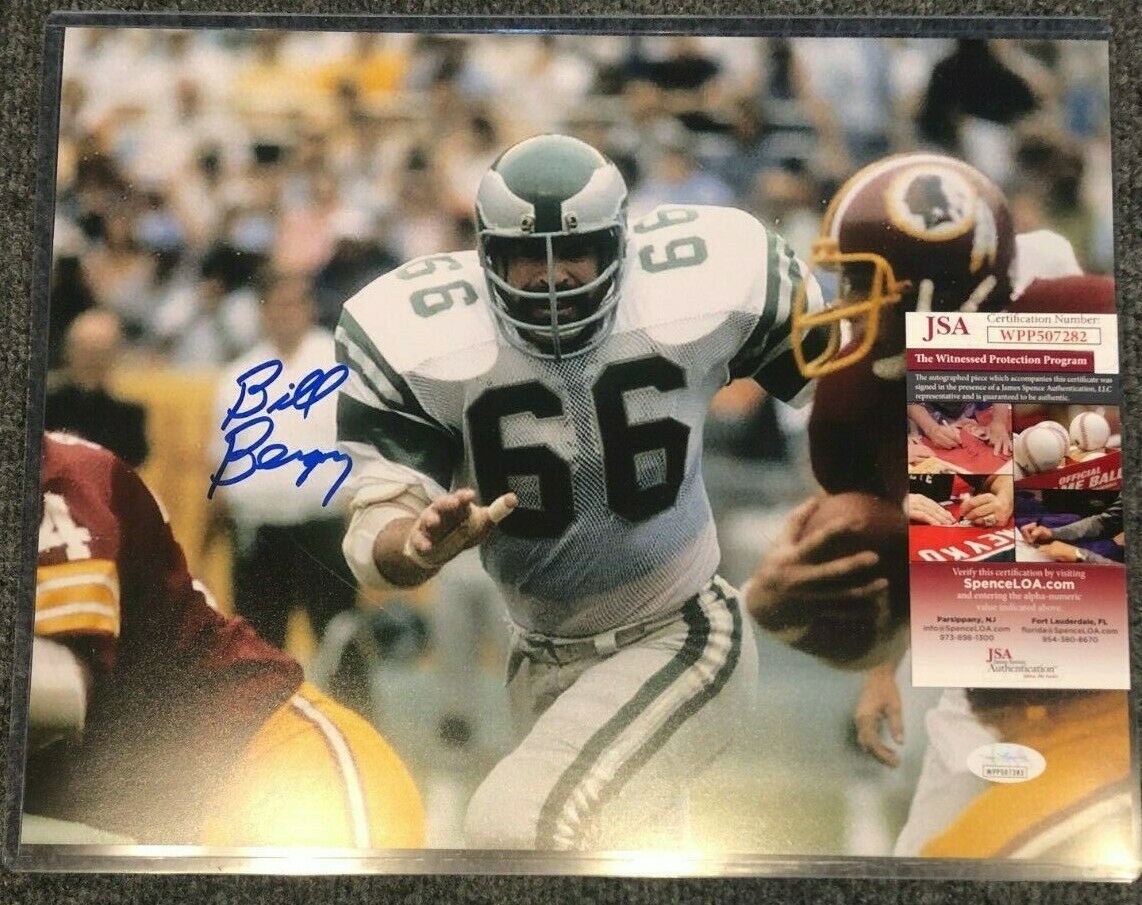 Autographed BILL BERGEY 8X10 Photo - Philadelphia Eagles