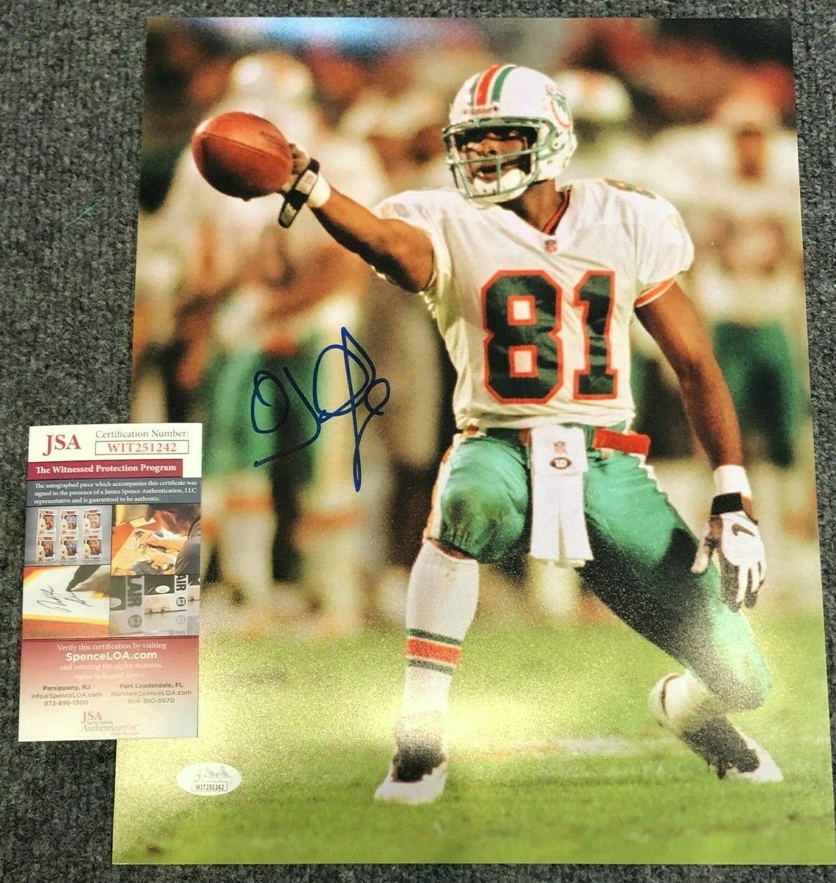 Miami Dolphins Oj Mcduffie Autographed Signed Jersey Jsa Coa – MVP