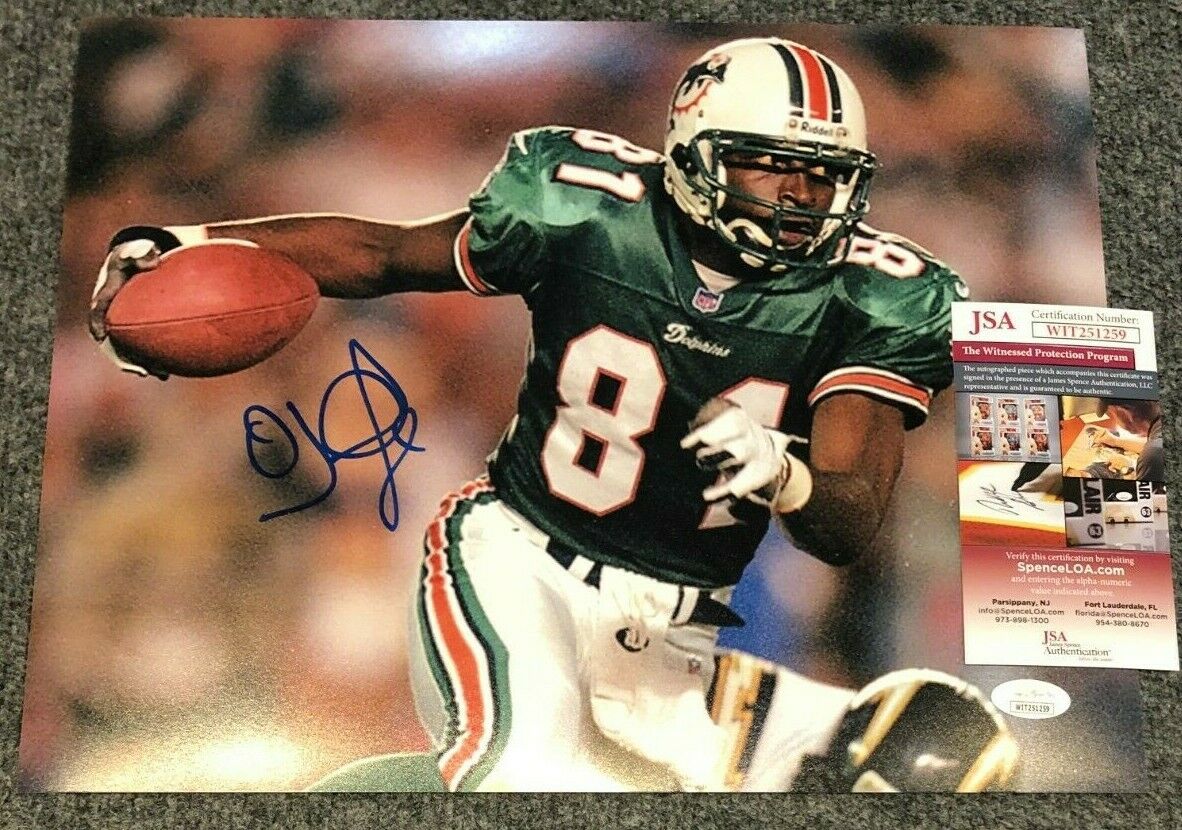 OJ McDuffie autographed football card (Miami Dolphins) 1993