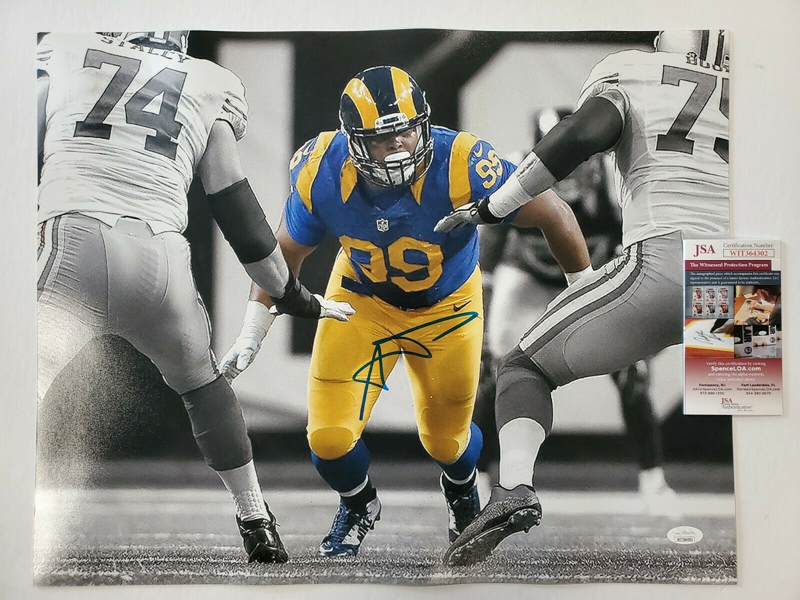 Los Angeles Rams Aaron Donald Autographed Signed Jersey Jsa Coa – MVP  Authentics