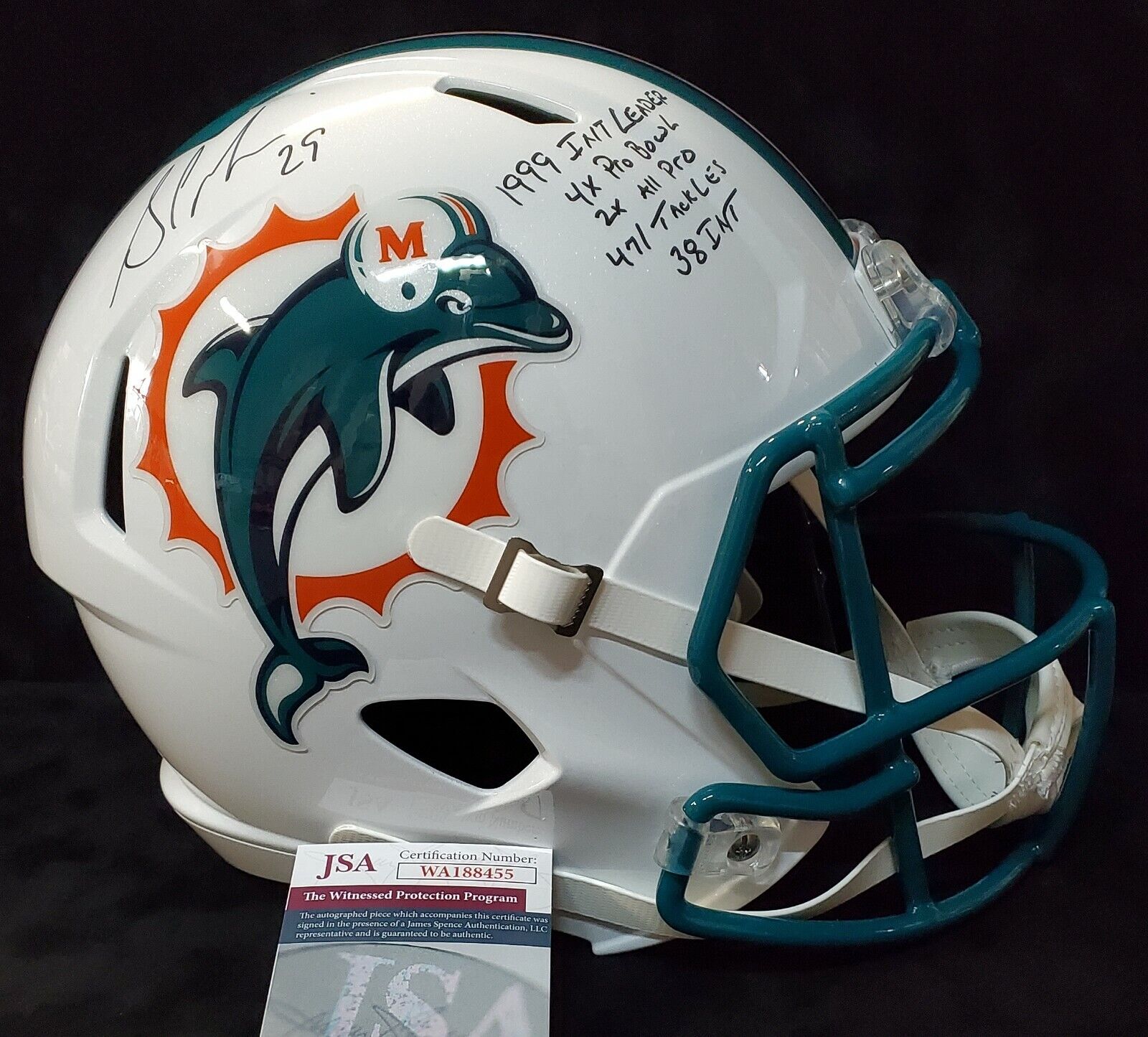 1972 Miami Dolphins Autographed Authentic Full Size Football Helmet - JSA  (Nicked)