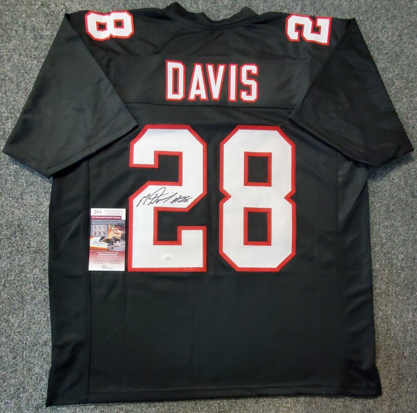 Atlanta Falcons Mike Davis Autographed Signed Jersey Jsa Coa