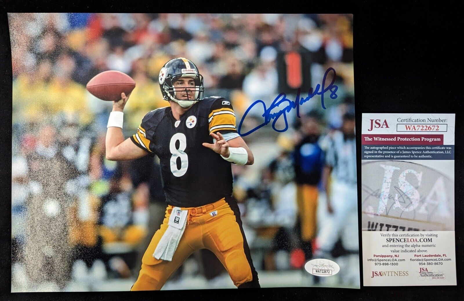 Tommy Maddox autographed Pittsburgh Steelers 8x10 photo