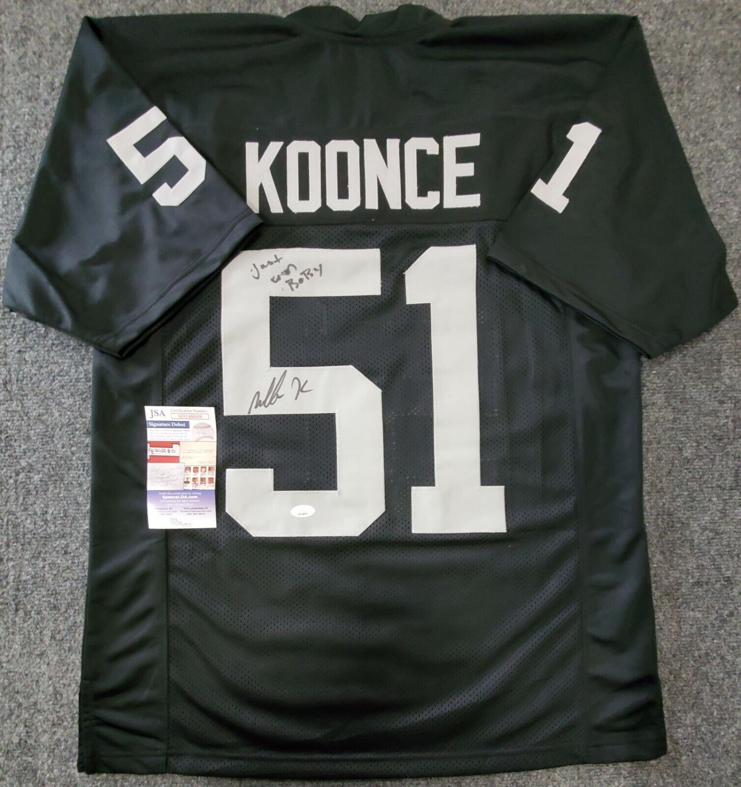 Las Vegas Raiders Malcolm Koonce Autographed Inscribed Jersey Jsa Coa – MVP  Authentics