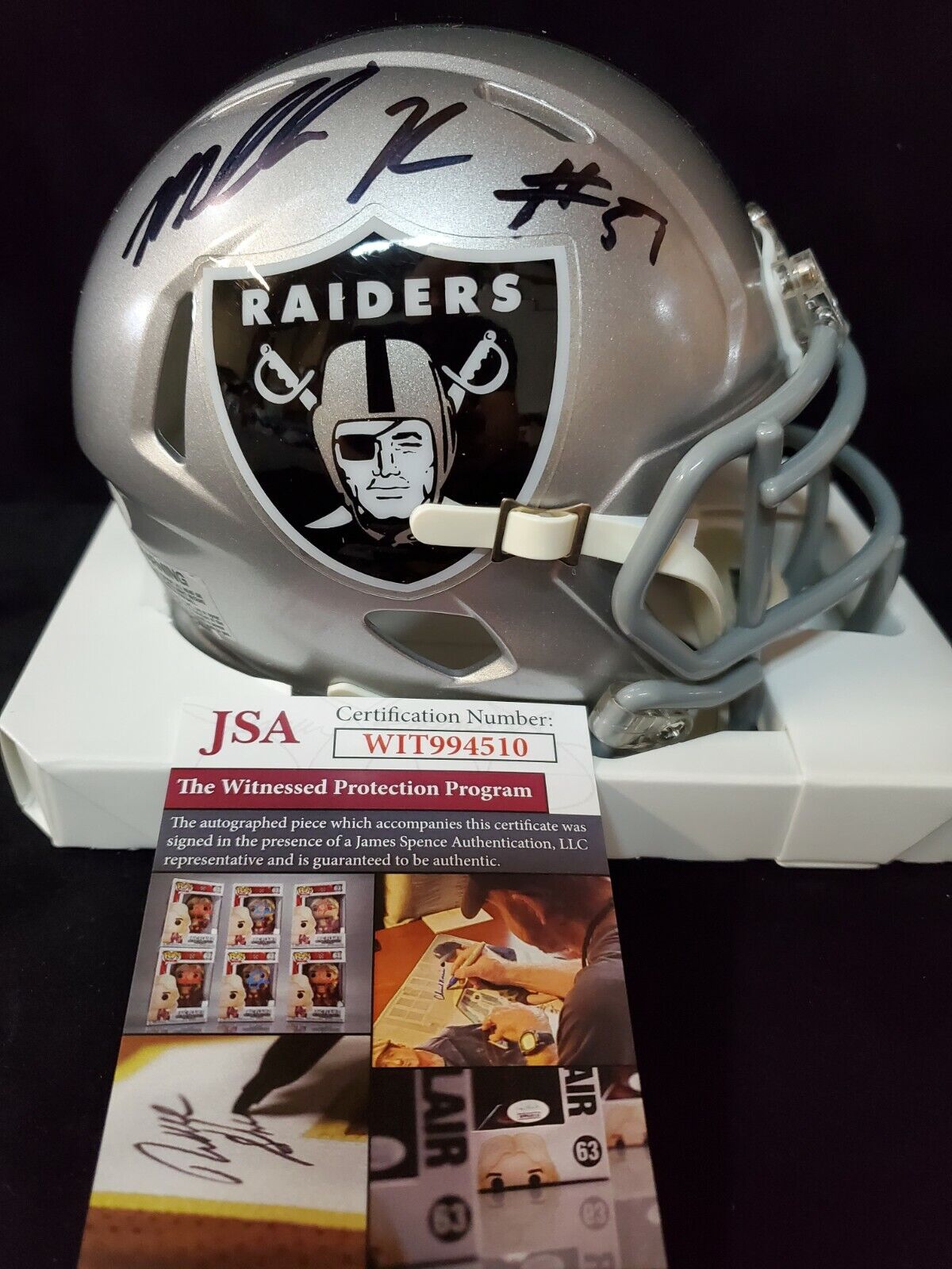 Las Vegas Raiders Chris Smith Autographed Signed Lunar Mini Helmet Jsa –  MVP Authentics