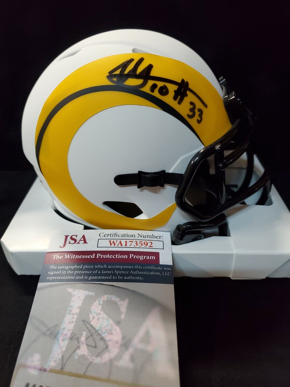 Los Angeles Rams Nick Scott Autographed Lunar Mini Helmet Jsa Coa – MVP  Authentics