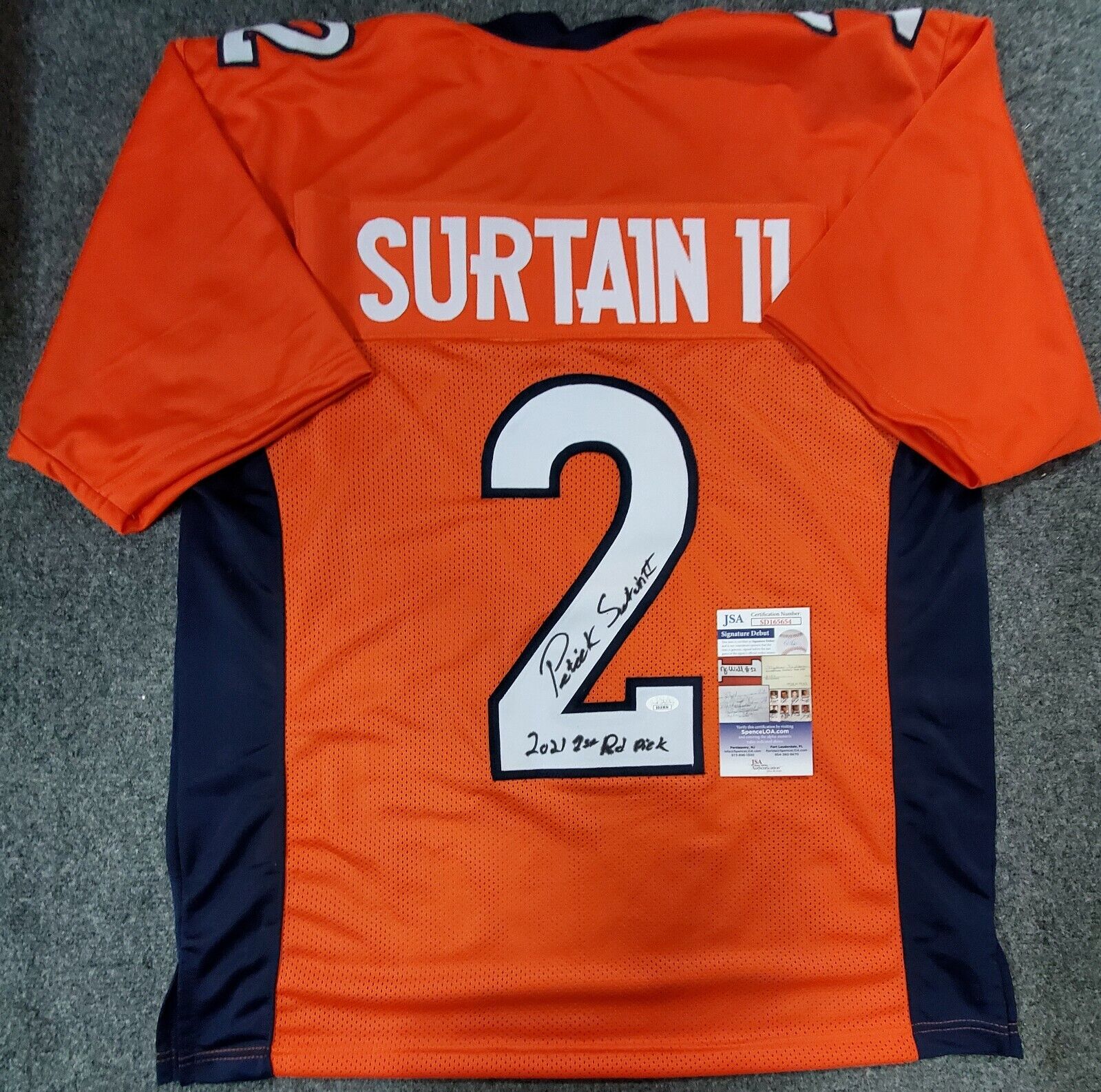 Patrick Surtain II Denver Broncos Signed Autographed Custom Pro