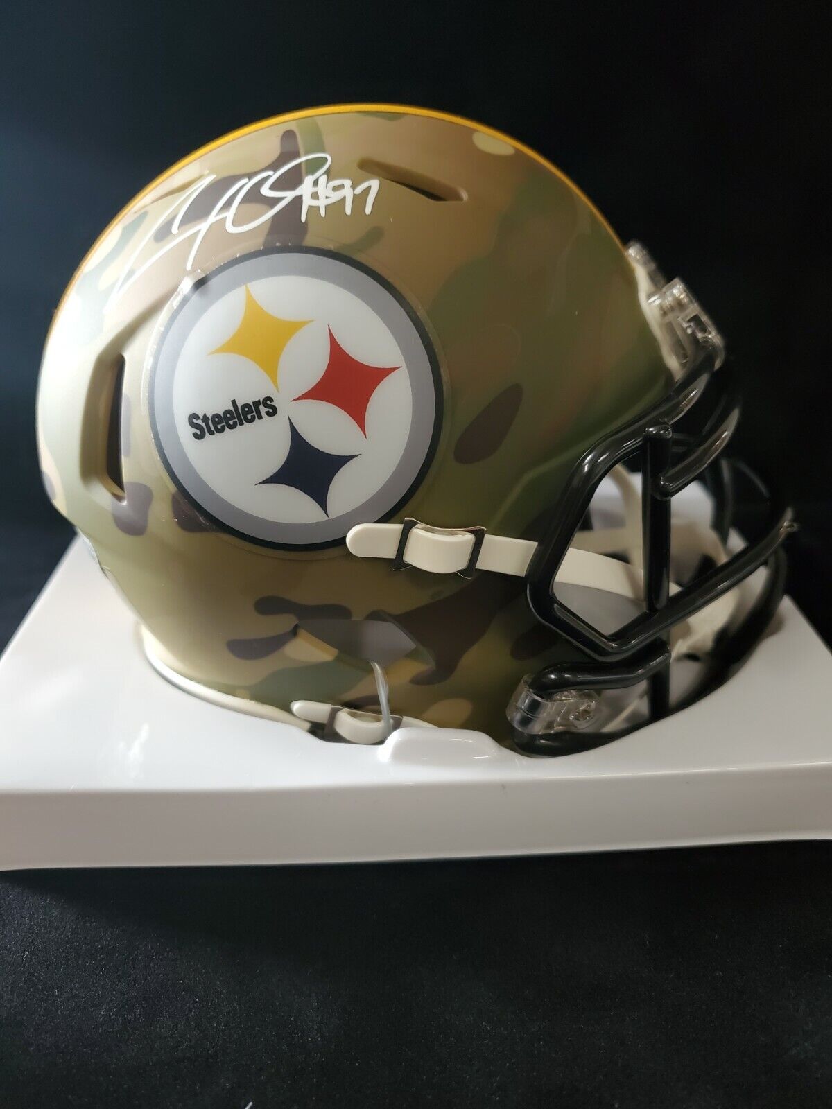 CAM HEYWARD Pittsburgh Steelers SIGNED Custom Full-Size Helmet BAS