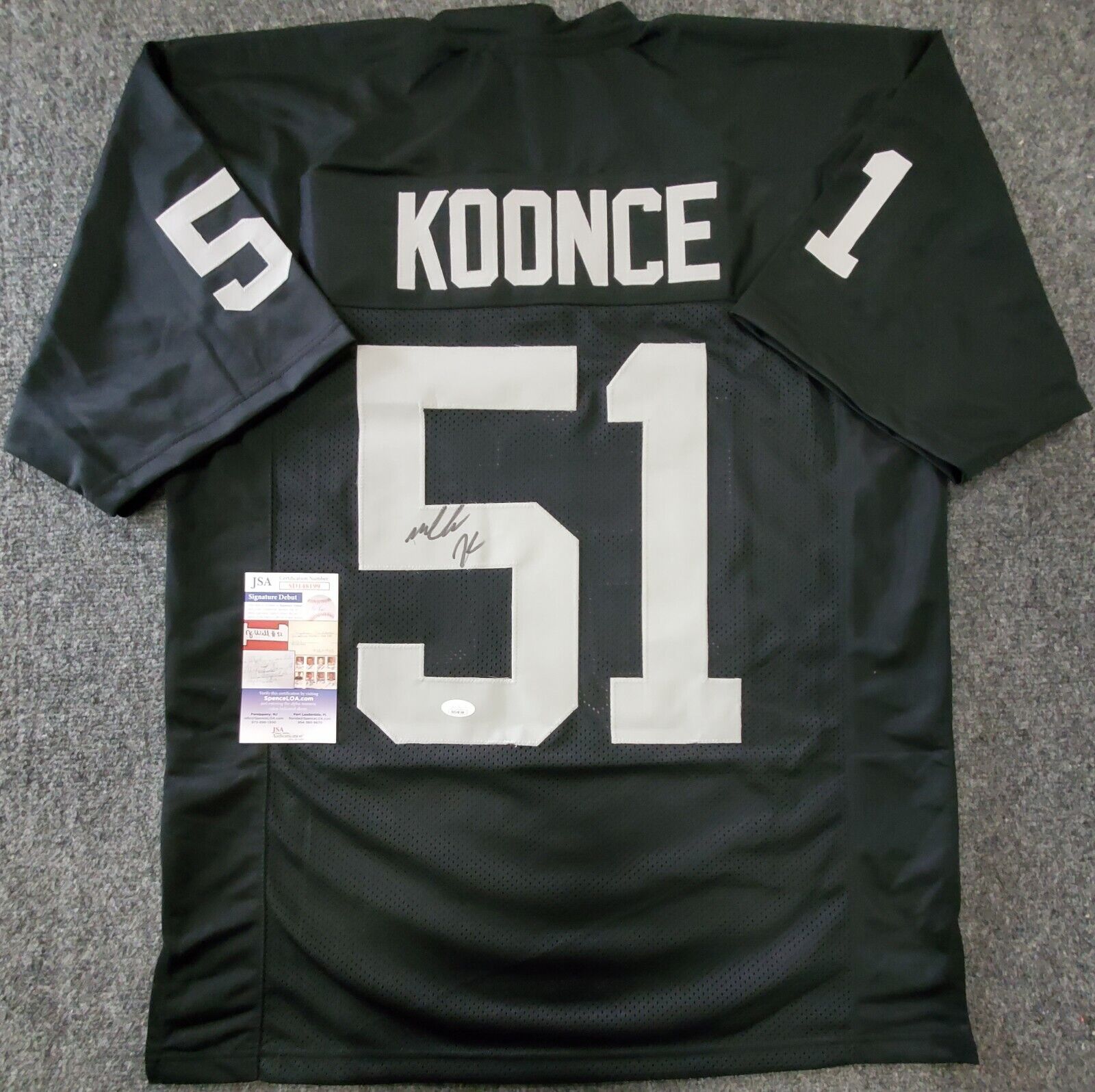 Las Vegas Raiders Malcolm Koonce Autographed Jersey Jsa Coa – MVP Authentics