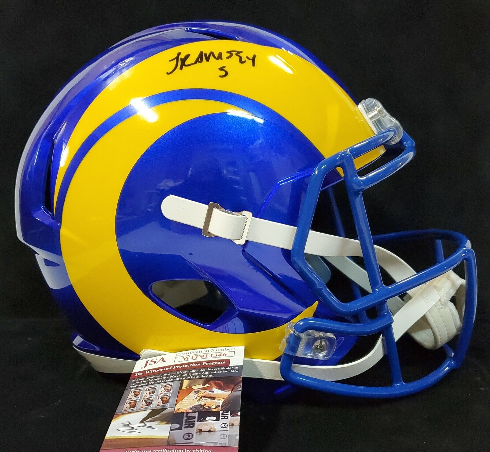Jalen Ramsey Autographed Los Angeles Rams Helmet