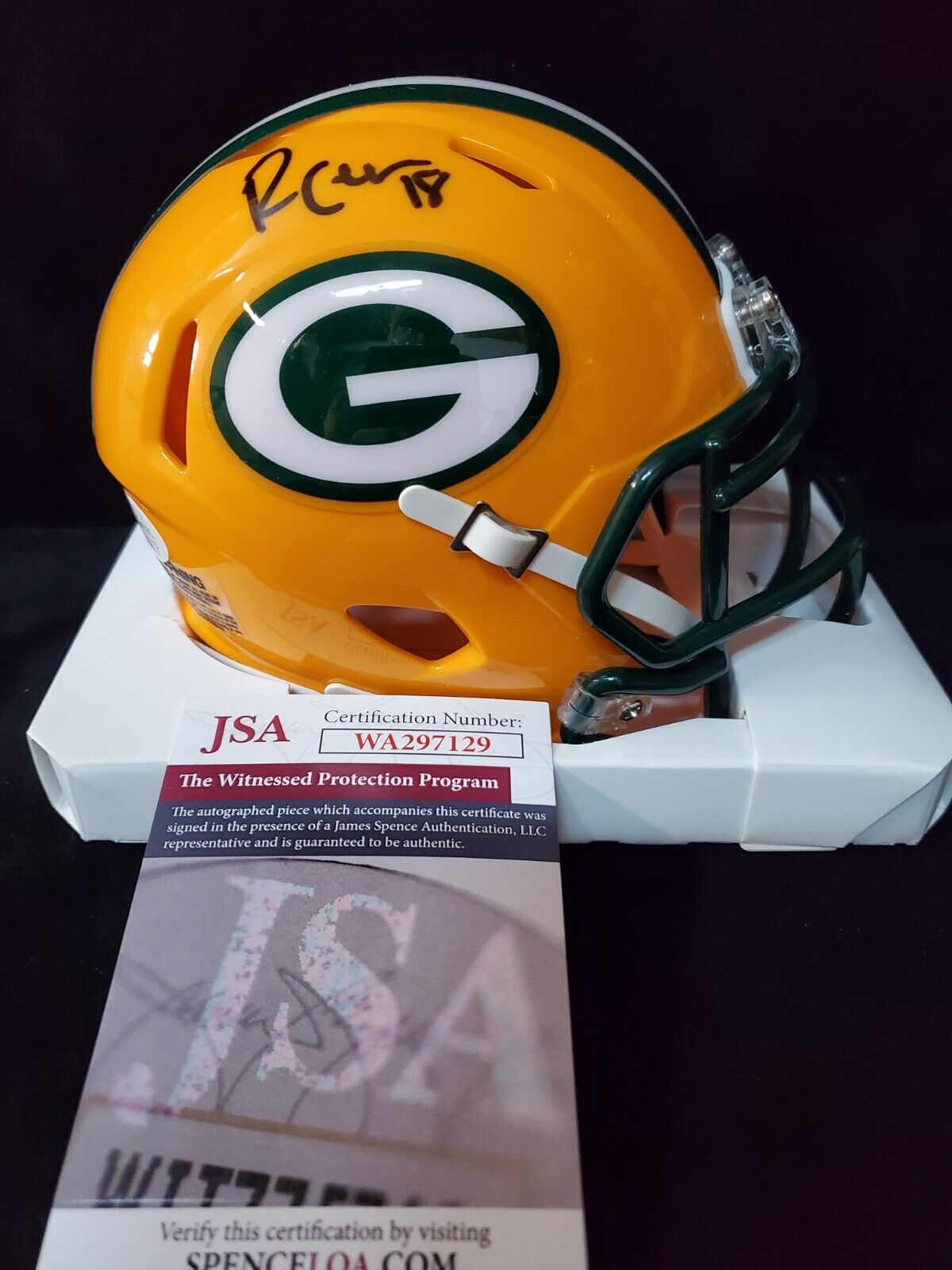 Randall Cobb Autographed Signed Green Bay Packers Speed Mini