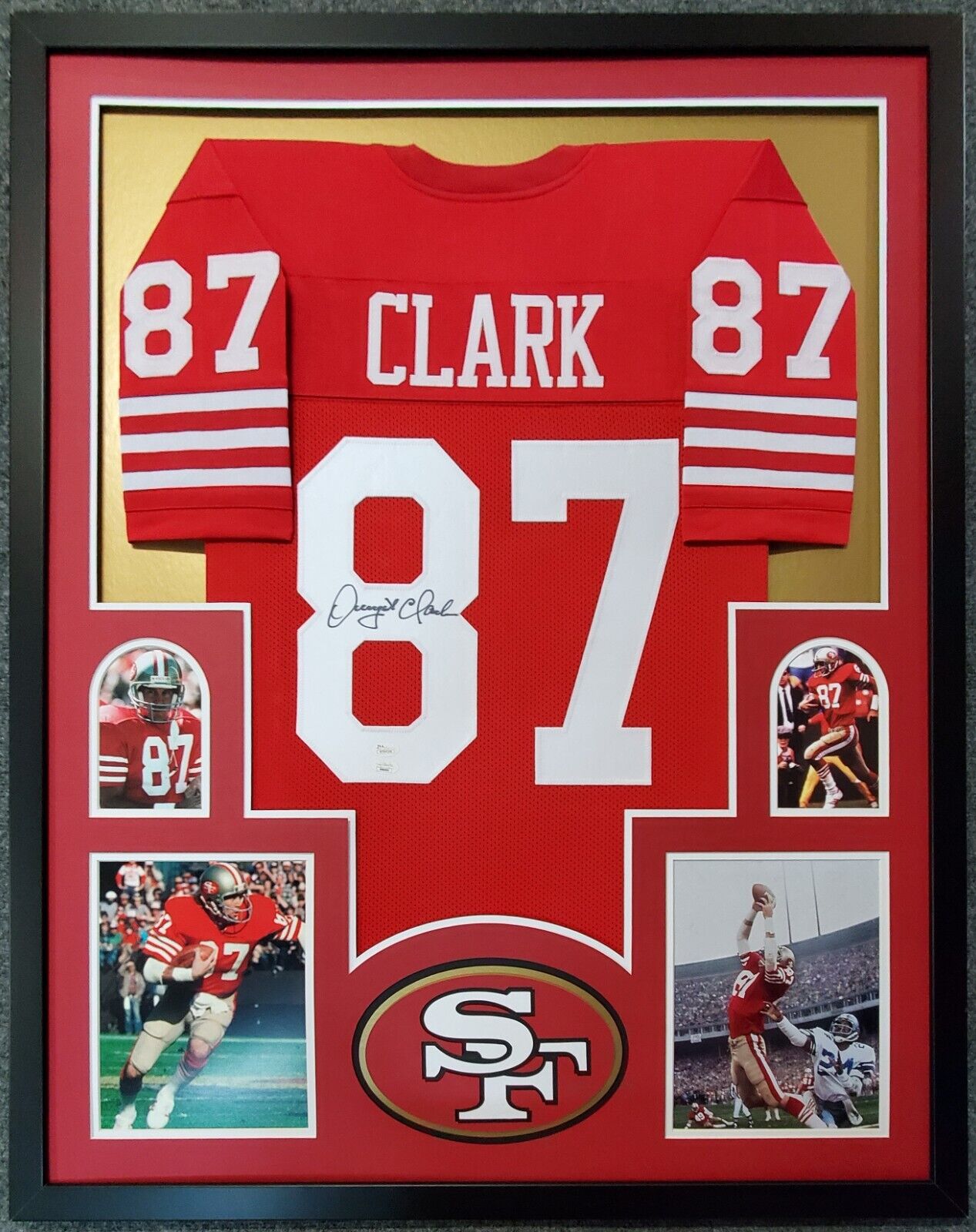 Framed San Francisco 49Ers Dwight Clark Autographed Signed Jersey