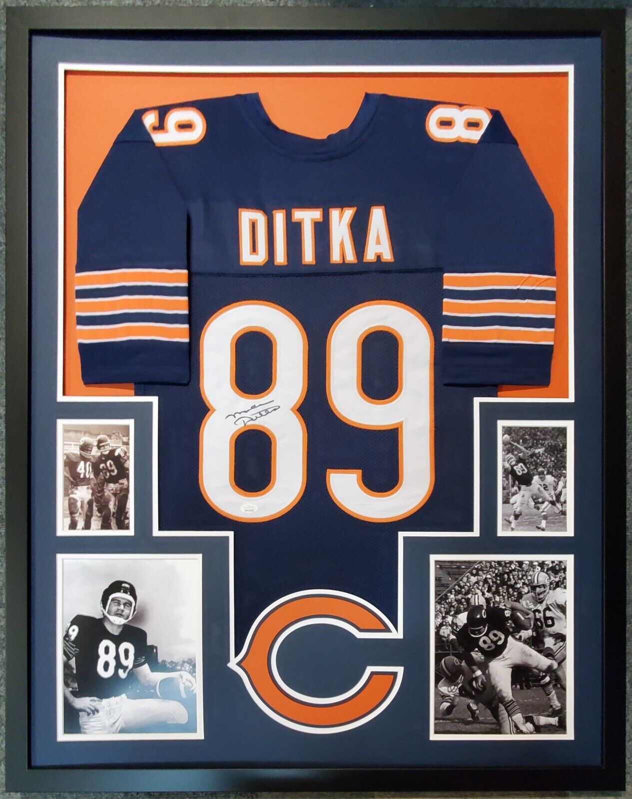 Framed Chicago Bears Mike Ditka Autographed Signed Jersey Jsa Coa