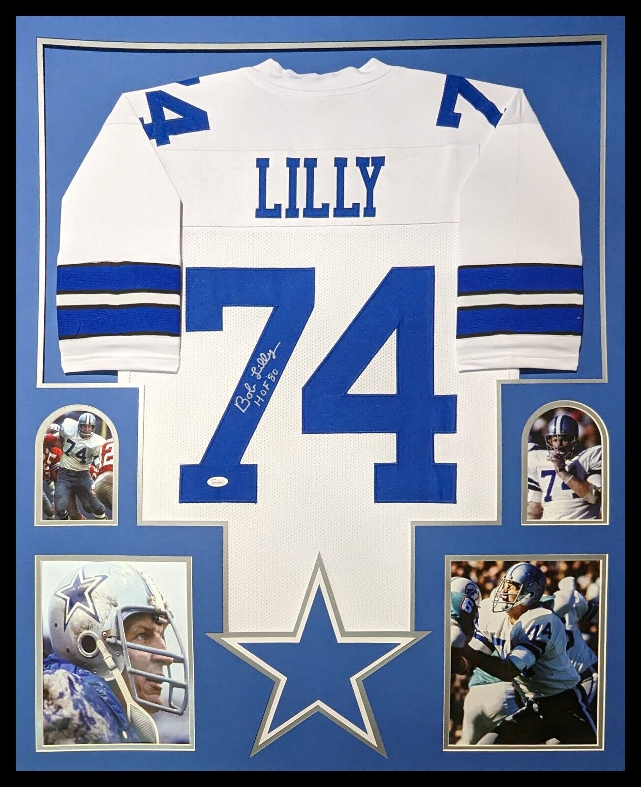 Bob Lilly Autographed Dallas Cowboys Custom Jersey Inscribed