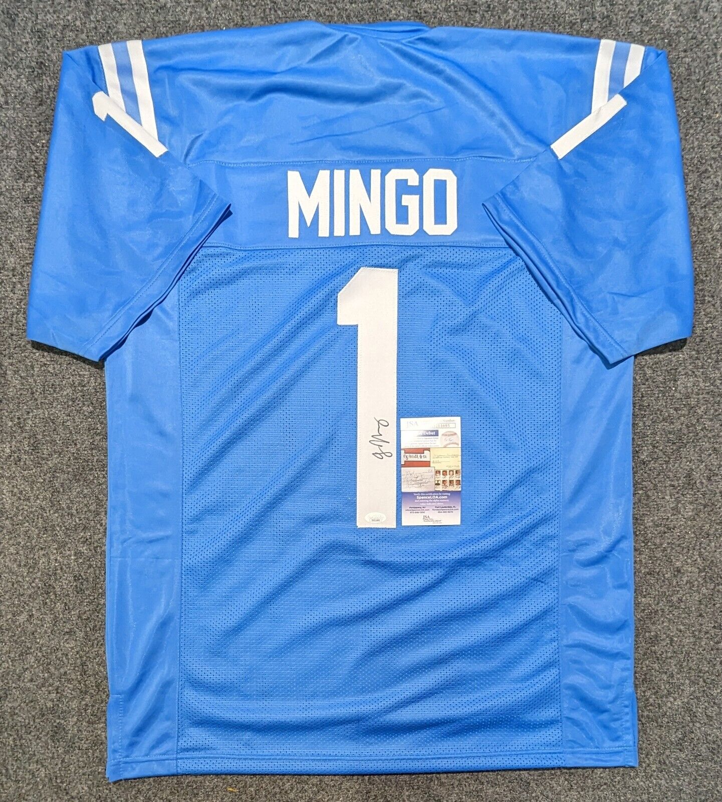 Jonathan Mingo Signed / Autographed Carolina Panthers Custom White Jersey  JSA