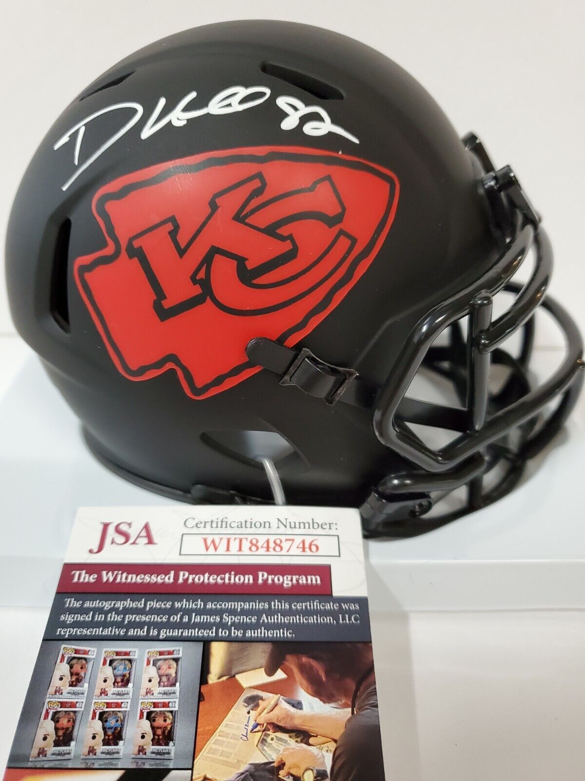 Dante Hall Autographed Signed Kansas City Chiefs Lunar Eclipse Mini Helmet  JSA Certified