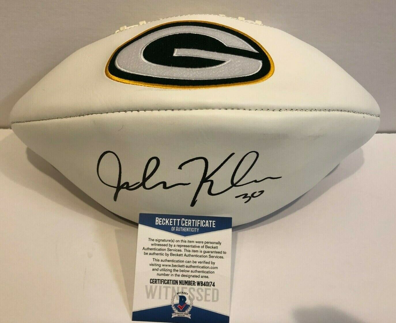 packers autographed football