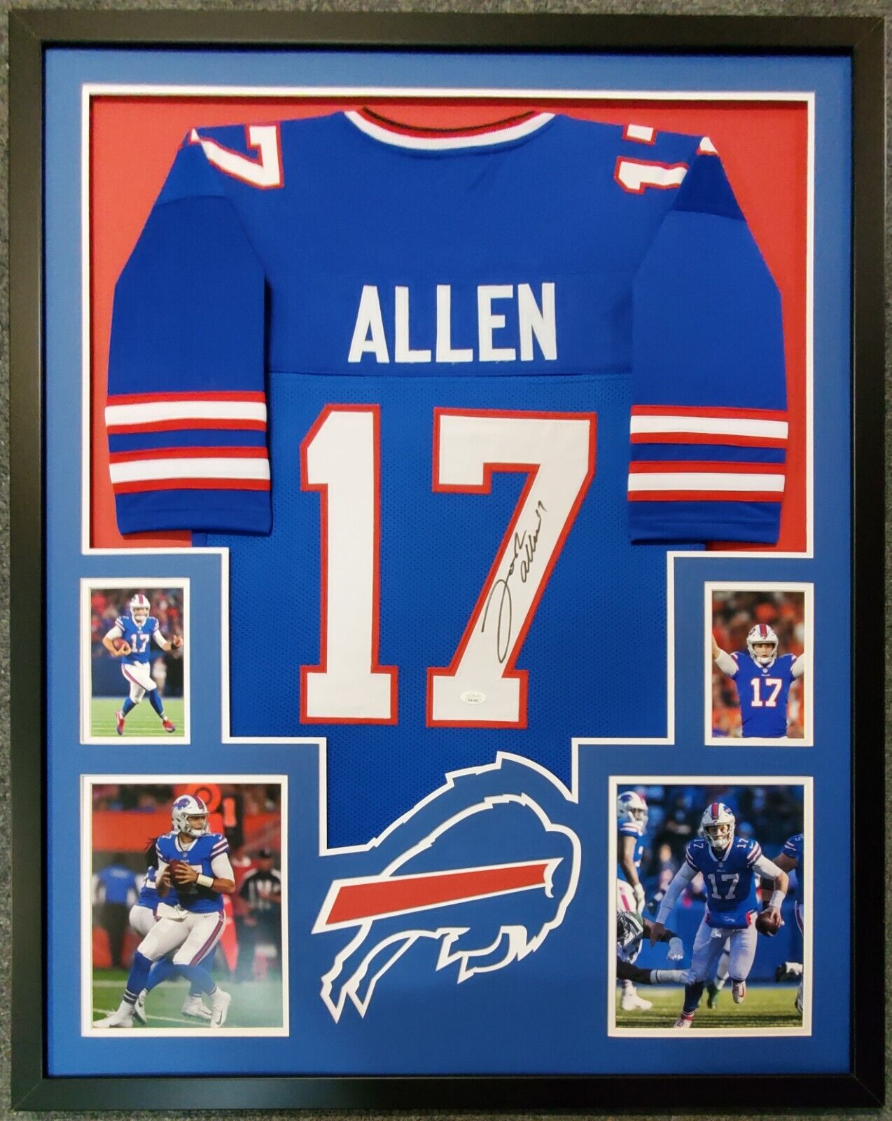 Framed Buffalo Bills Josh Allen Autographed Signed Jersey Jsa Coa