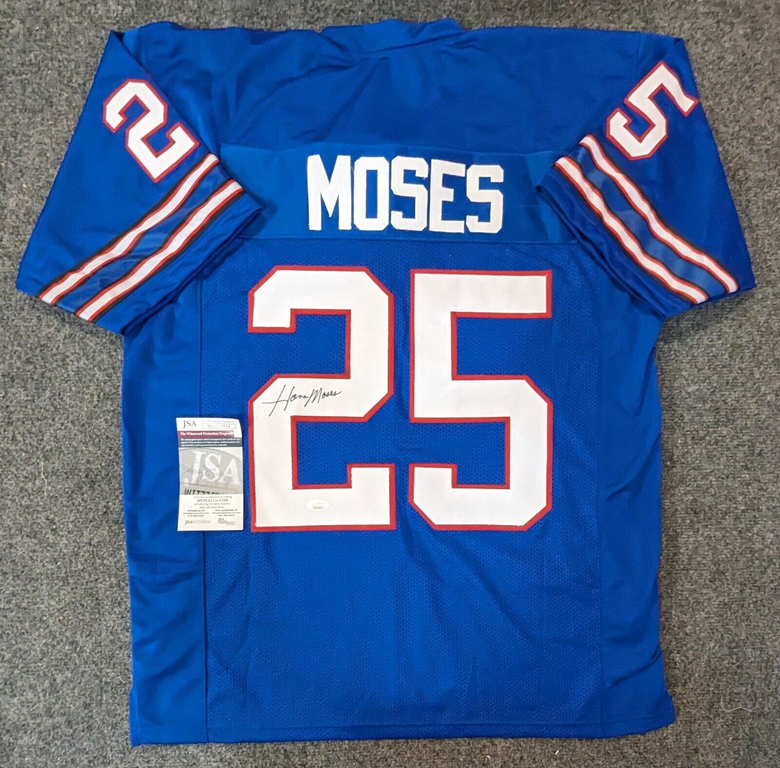 O.J. Simpson Signed Buffalo Bills Custom Jersey JSA Witness COA at