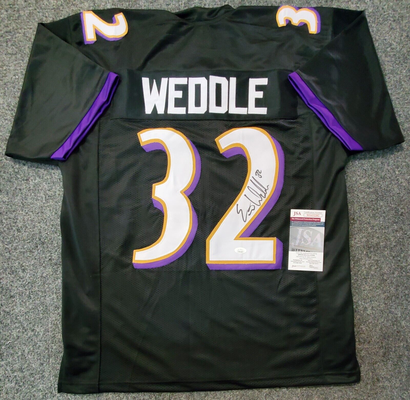 Baltimore Ravens Eric Weddle Autographed Signed Jersey Jsa Coa