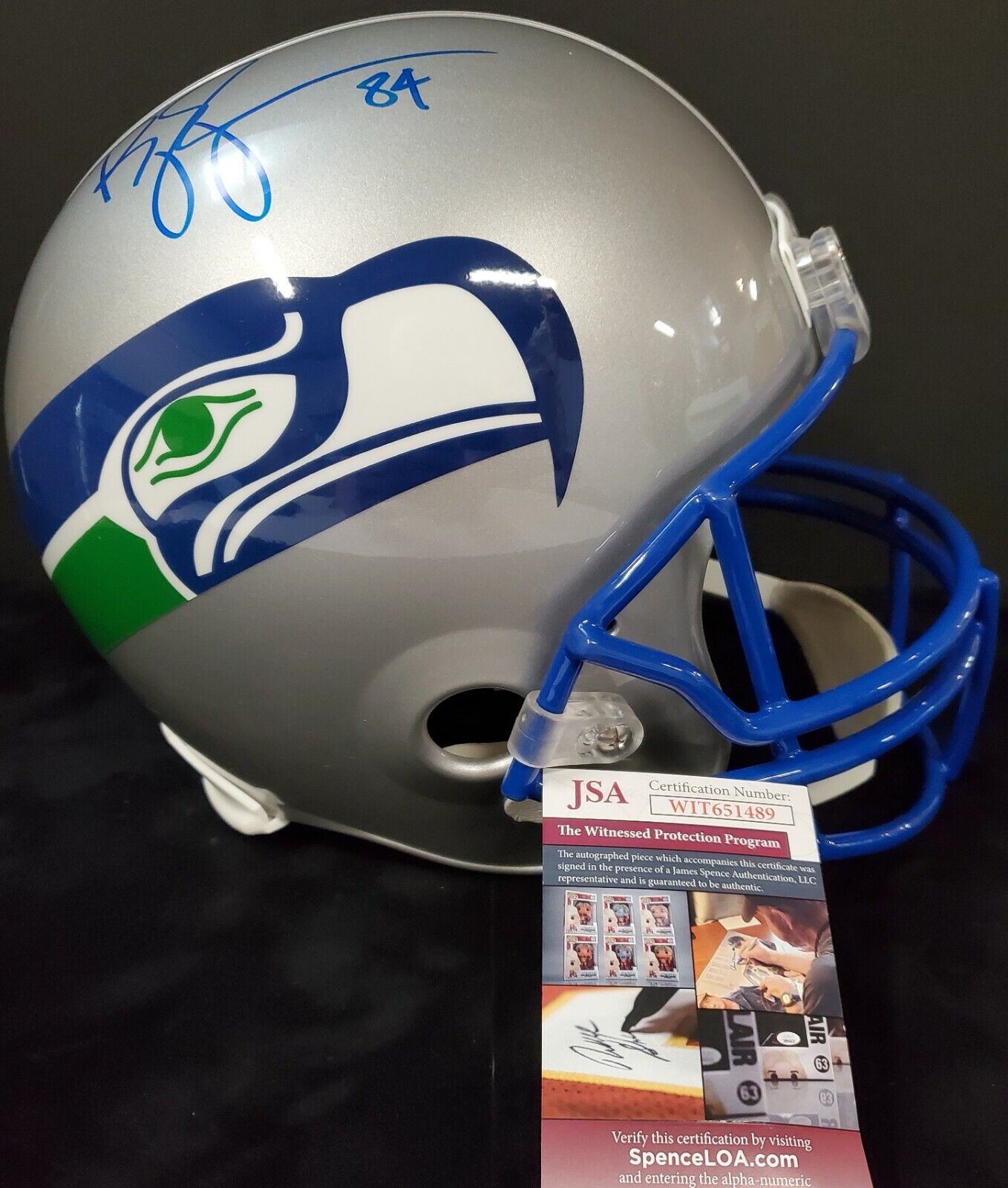 Seattle Seahawks Bobby Engram Autographed Full Size Replica Helmet