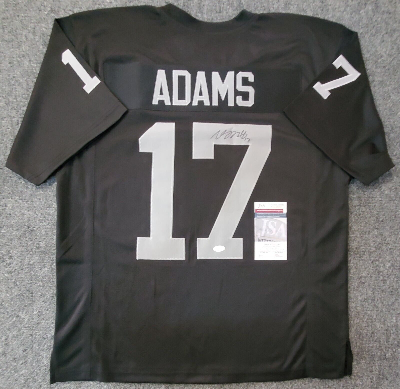 Davante Adams Autographed Custom Black Football Jersey JSA