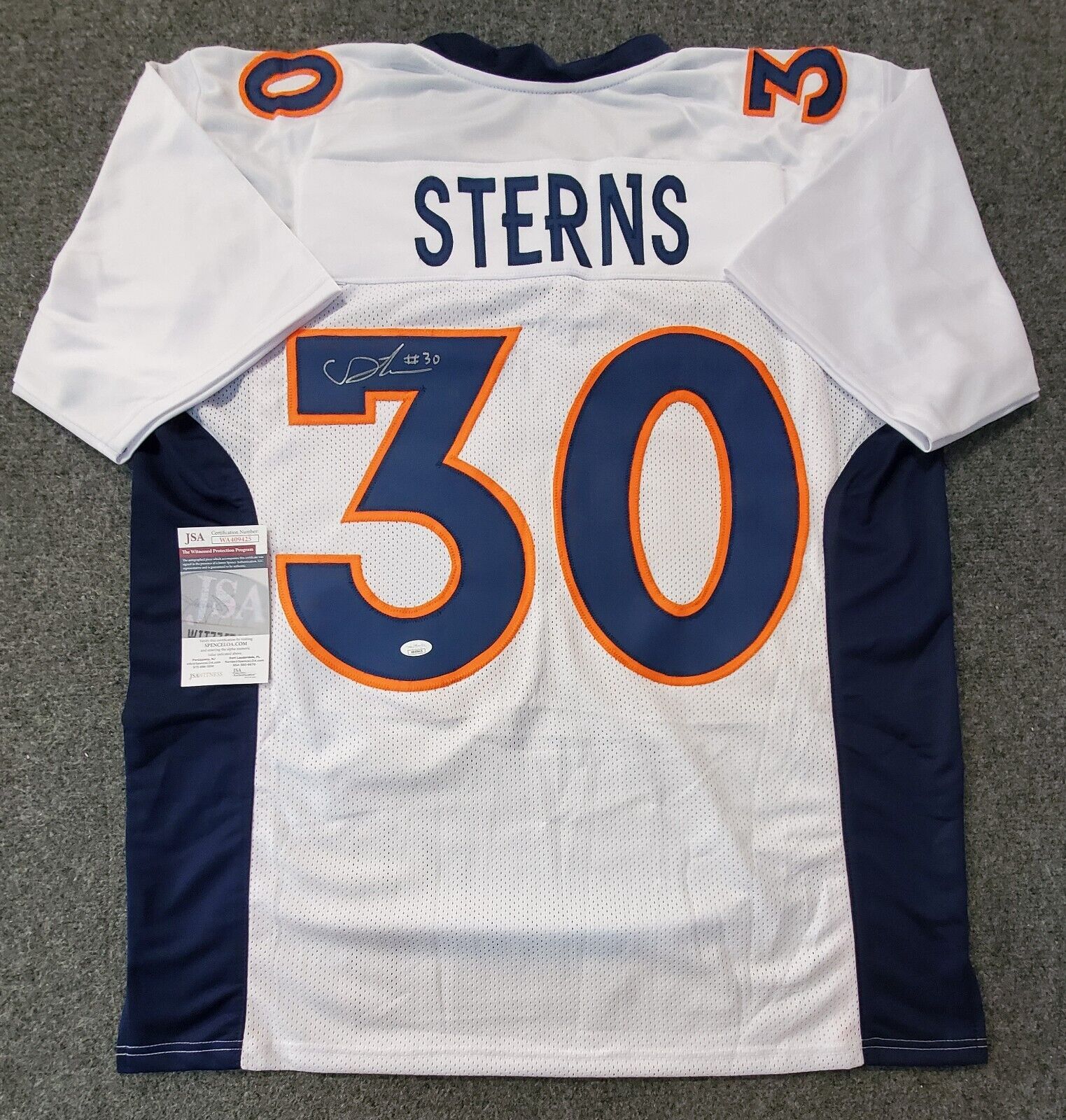 Denver Broncos Caden Sterns Autographed Signed Jersey Jsa Coa – MVP  Authentics