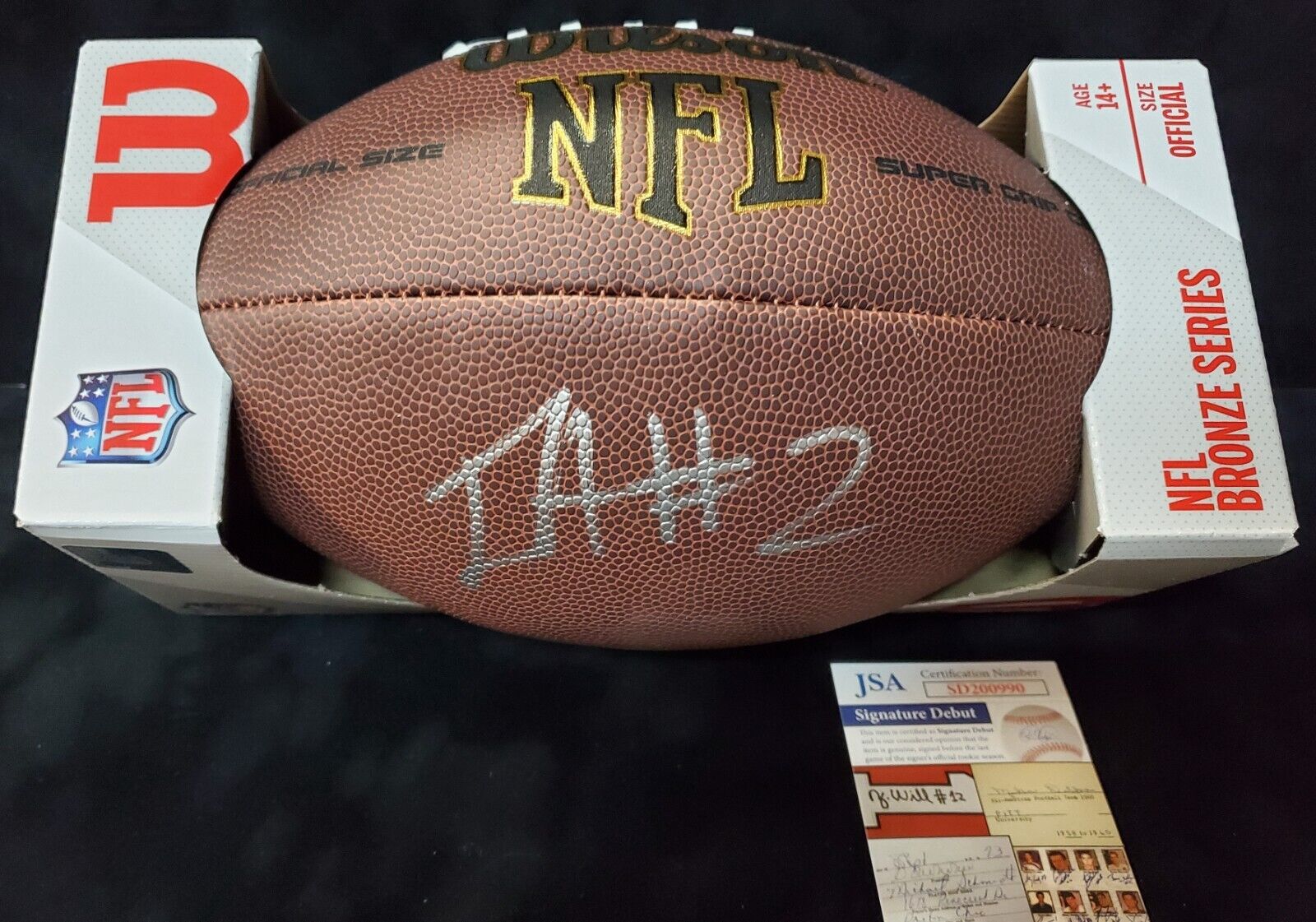 Wilson New England Patriots Autograph Official Size 11'' Football