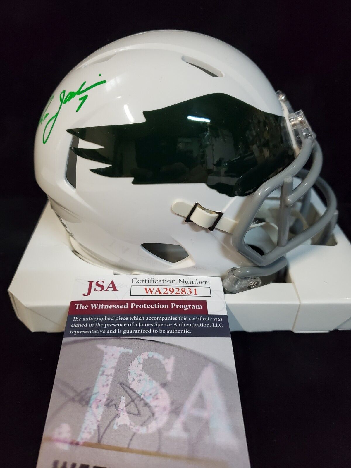 ron jaworski autographed football