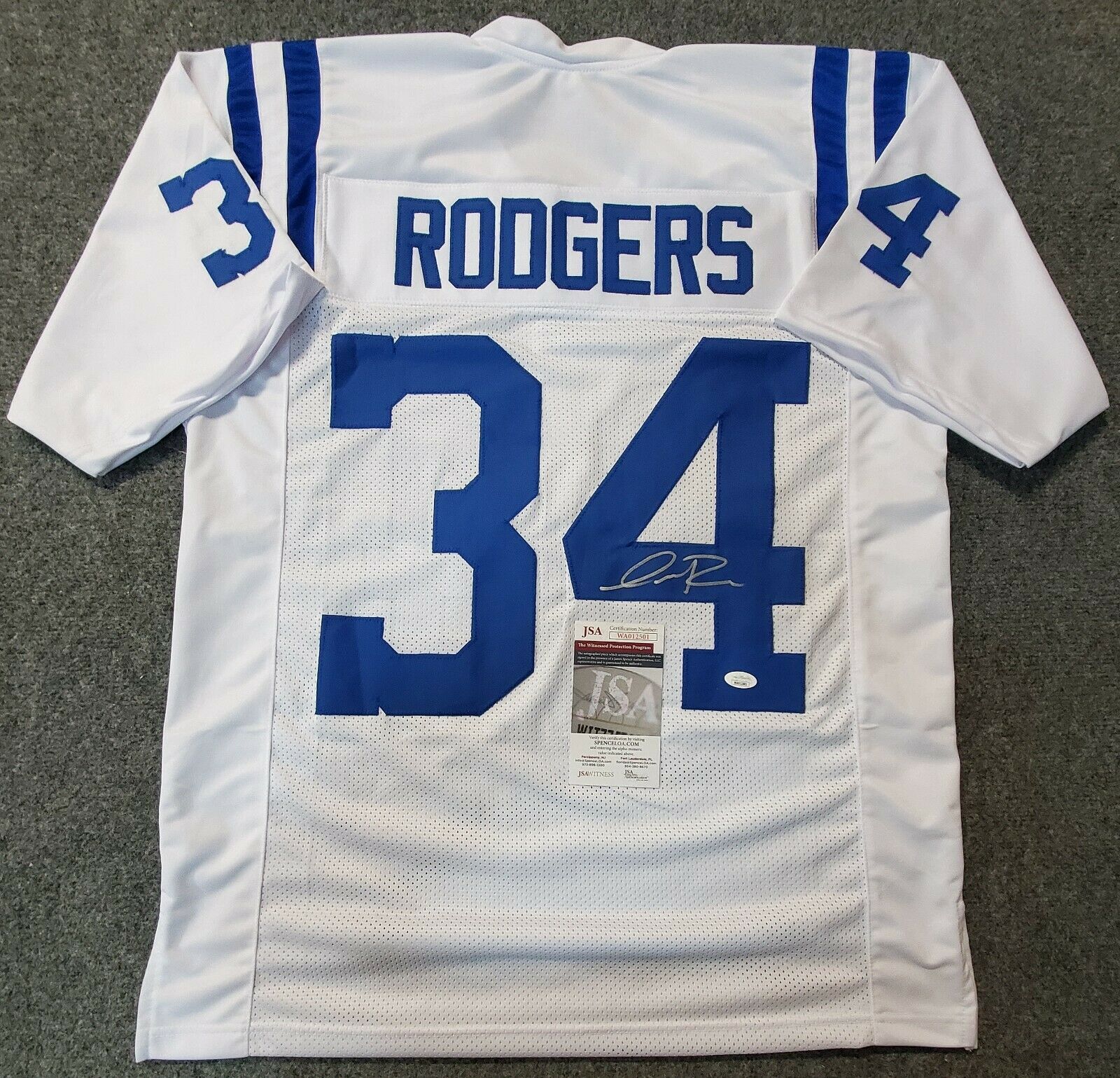 Indianapolis Colts Isaiah Rodgers Autographed Signed Jersey Jsa Coa