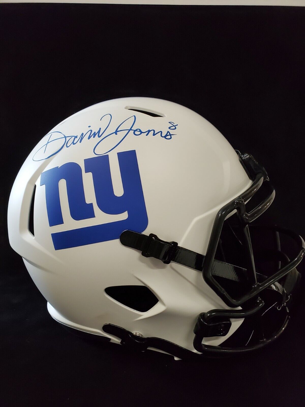 N.Y. Giants Daniel Jones Signed Full Size Speed Lunar Replica Helmet Bas  Holo