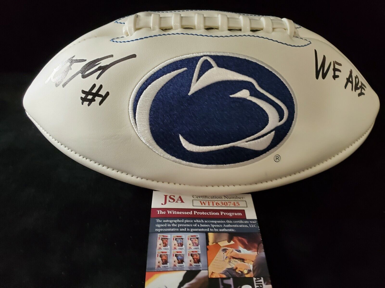 PENN STATE KJ HAMLER AUTOGRAPHED SIGNED INSCRIBED JERSEY JSA COA