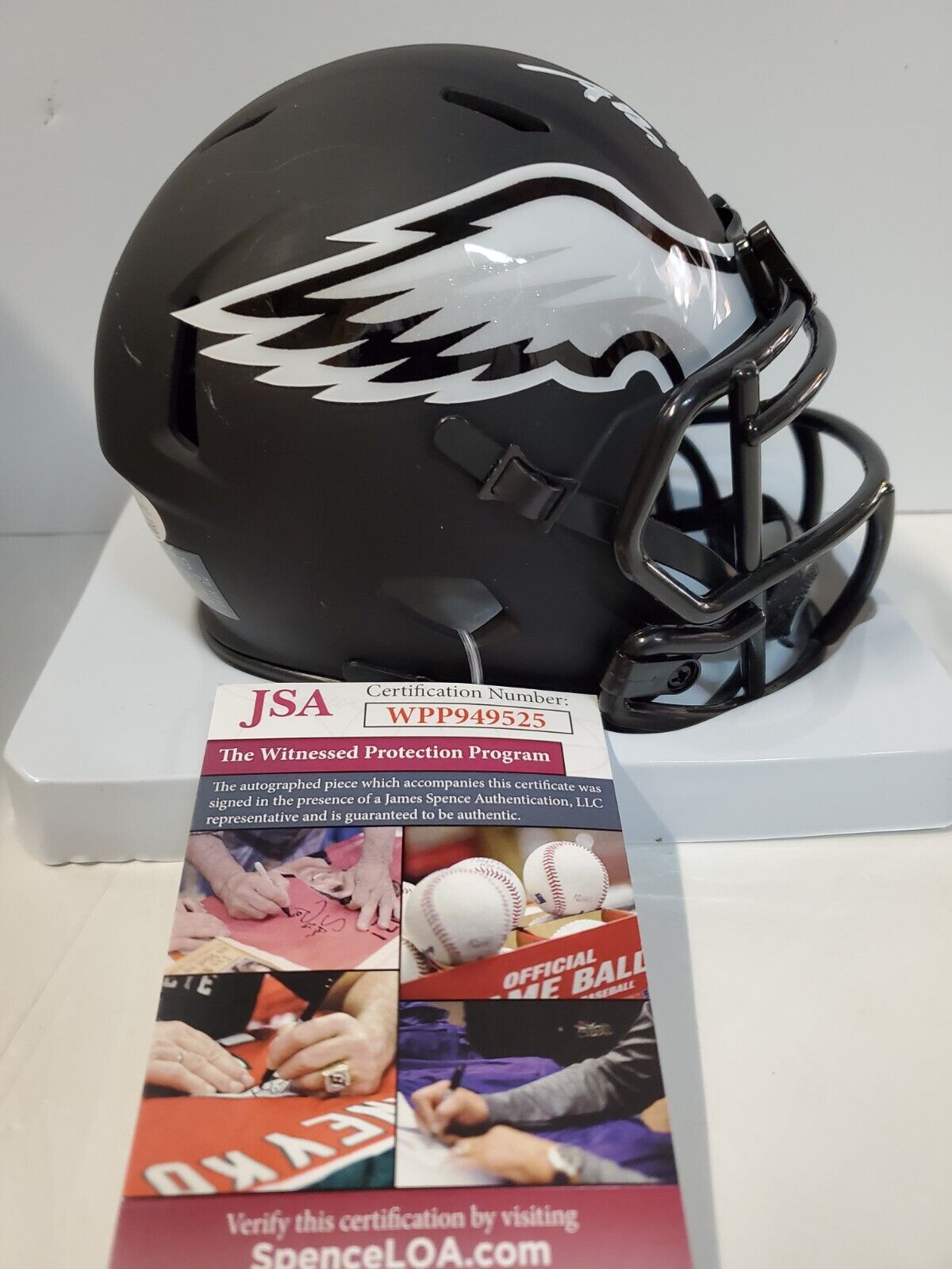 AJ Brown Philadelphia Eagles Autographed Football Mini-Helmet