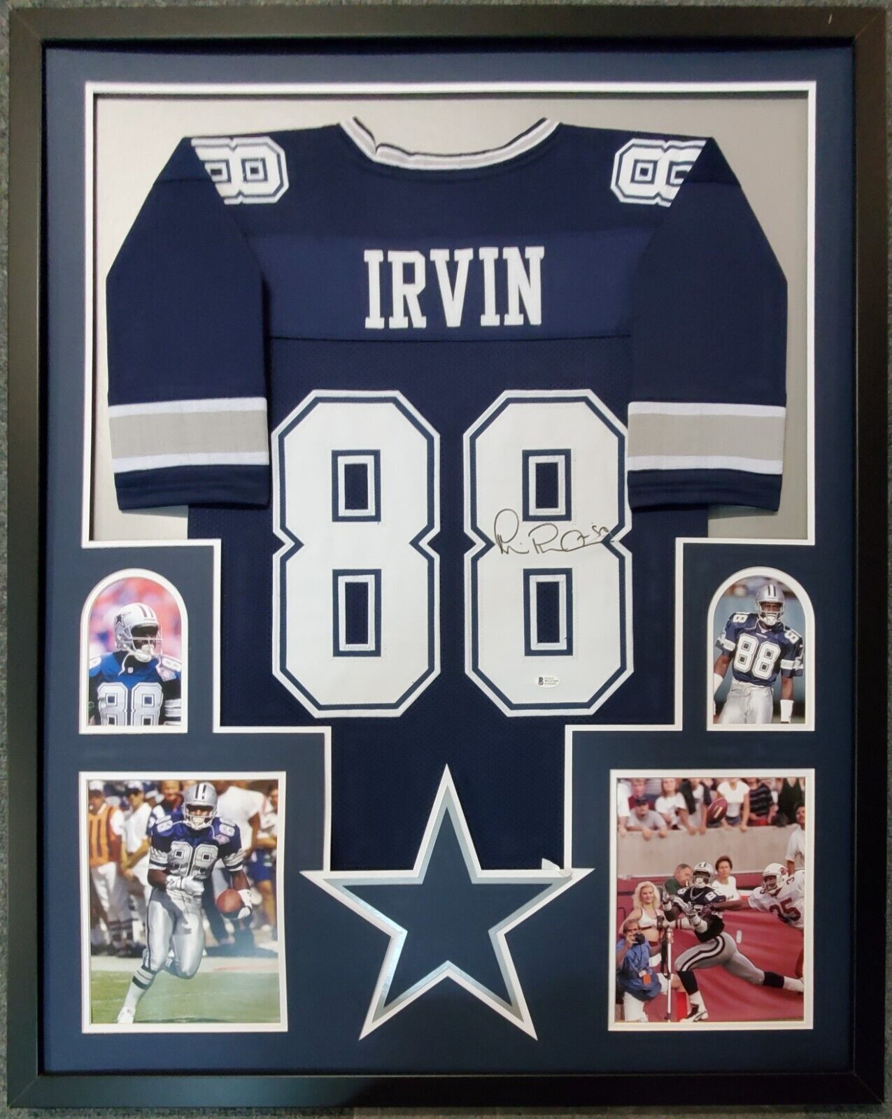 Framed Dallas Cowboys Michael Irvin Autographed Signed Stat Jersey