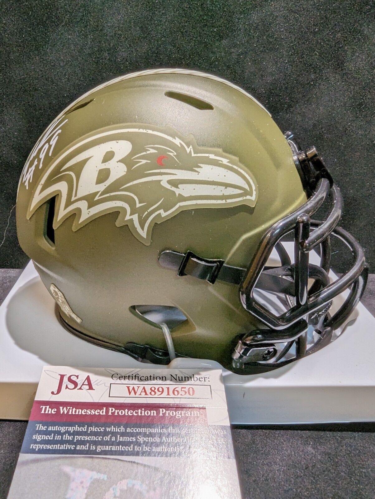 Baltimore Ravens Odafe Oweh Signed Full Size Lunar Replica Helmet Jsa – MVP  Authentics