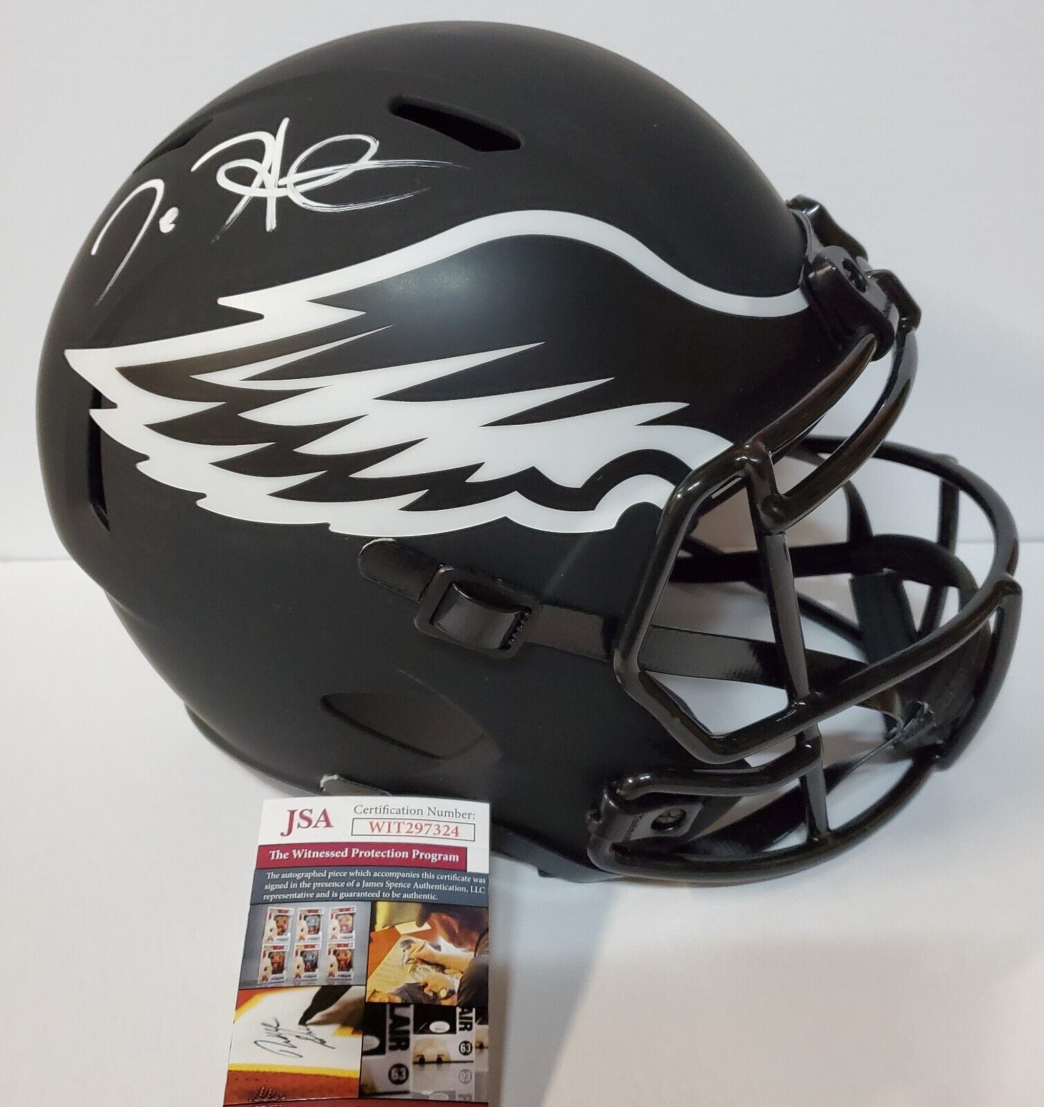 Philadelphia Eagles Jalen Hurts Signed Full Size Eclipse Replica Helmet Jsa  Coa