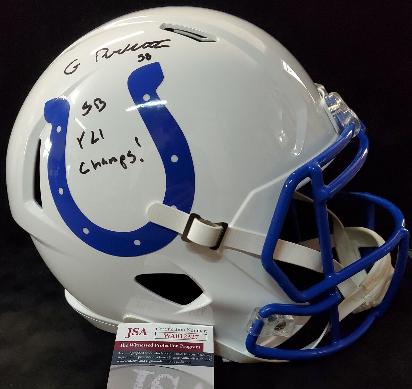 Indianapolis Colts Helmets, Colts Signed Helmet